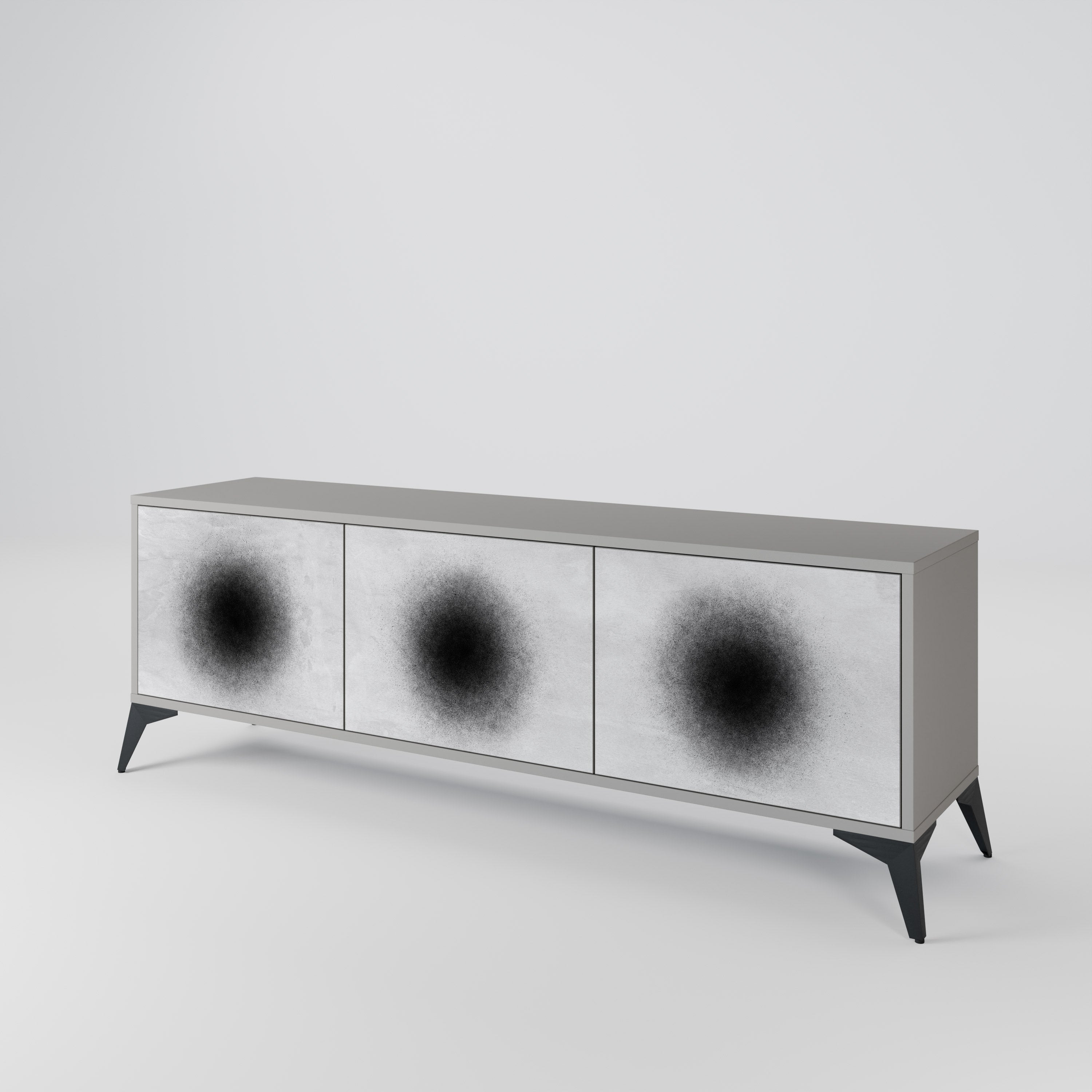 BLACK HOLE Třídveřový TV stolek