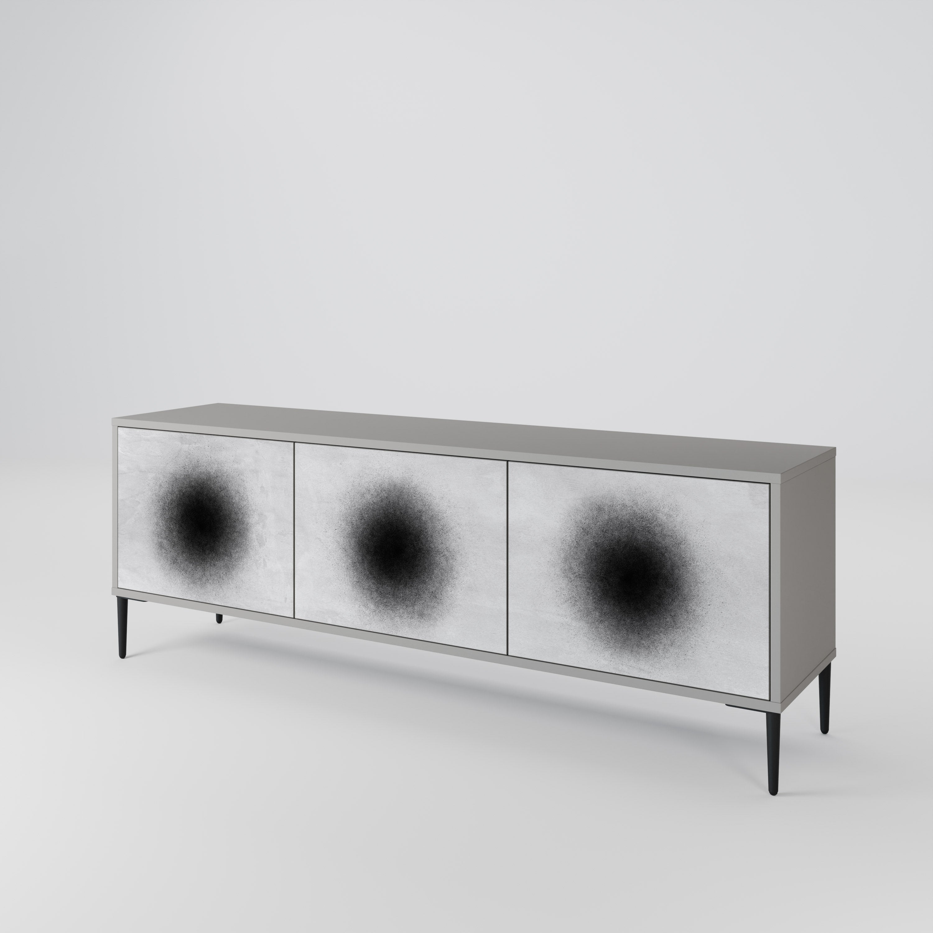 BLACK HOLE Třídveřový TV stolek