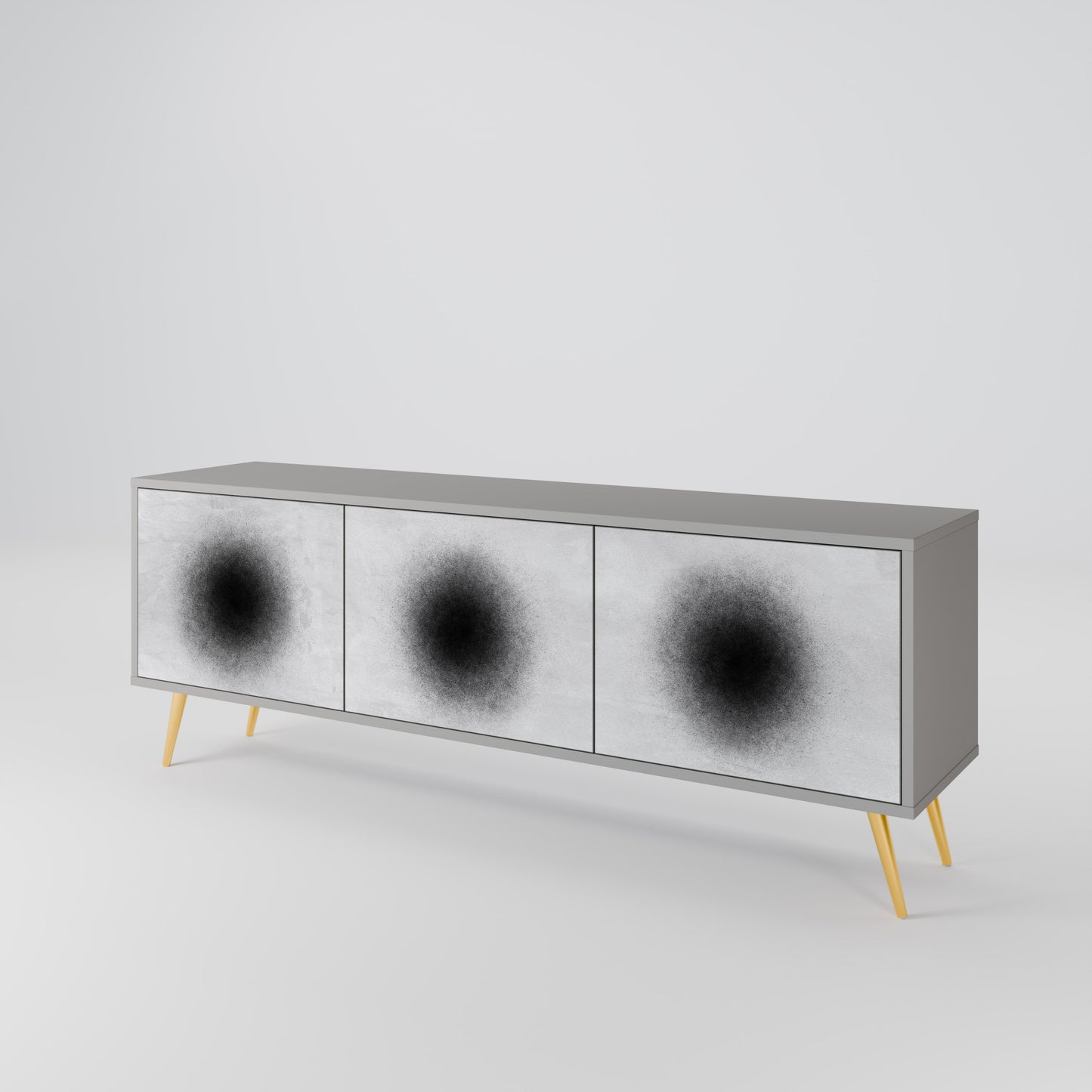 BLACK HOLE Třídveřový TV stolek
