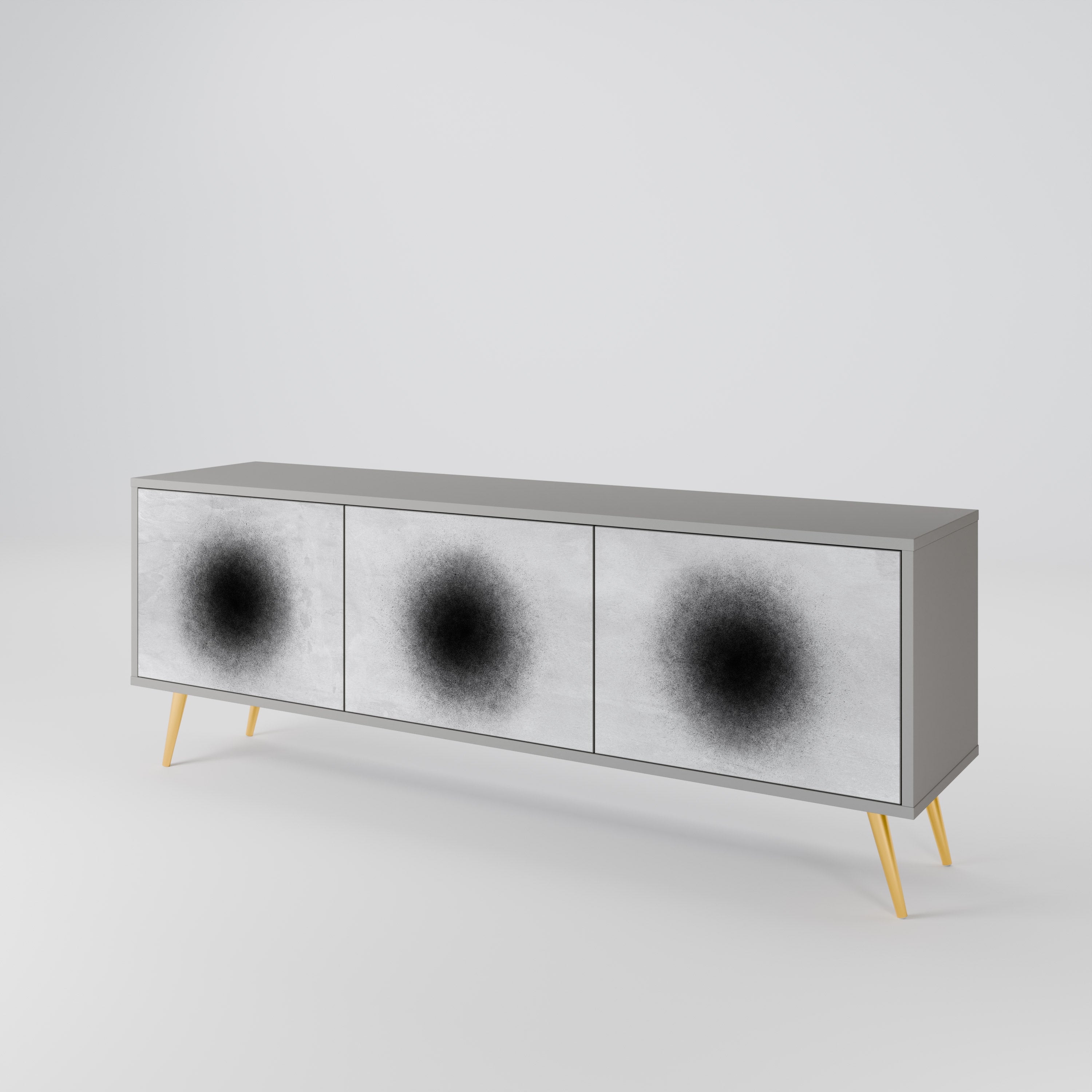 BLACK HOLE Třídveřový TV stolek