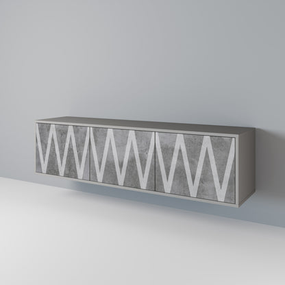 SOLID ZIG ZAG Třídveřový TV stolek