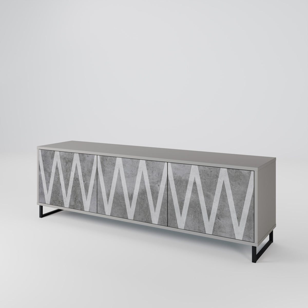 SOLID ZIG ZAG Třídveřový TV stolek