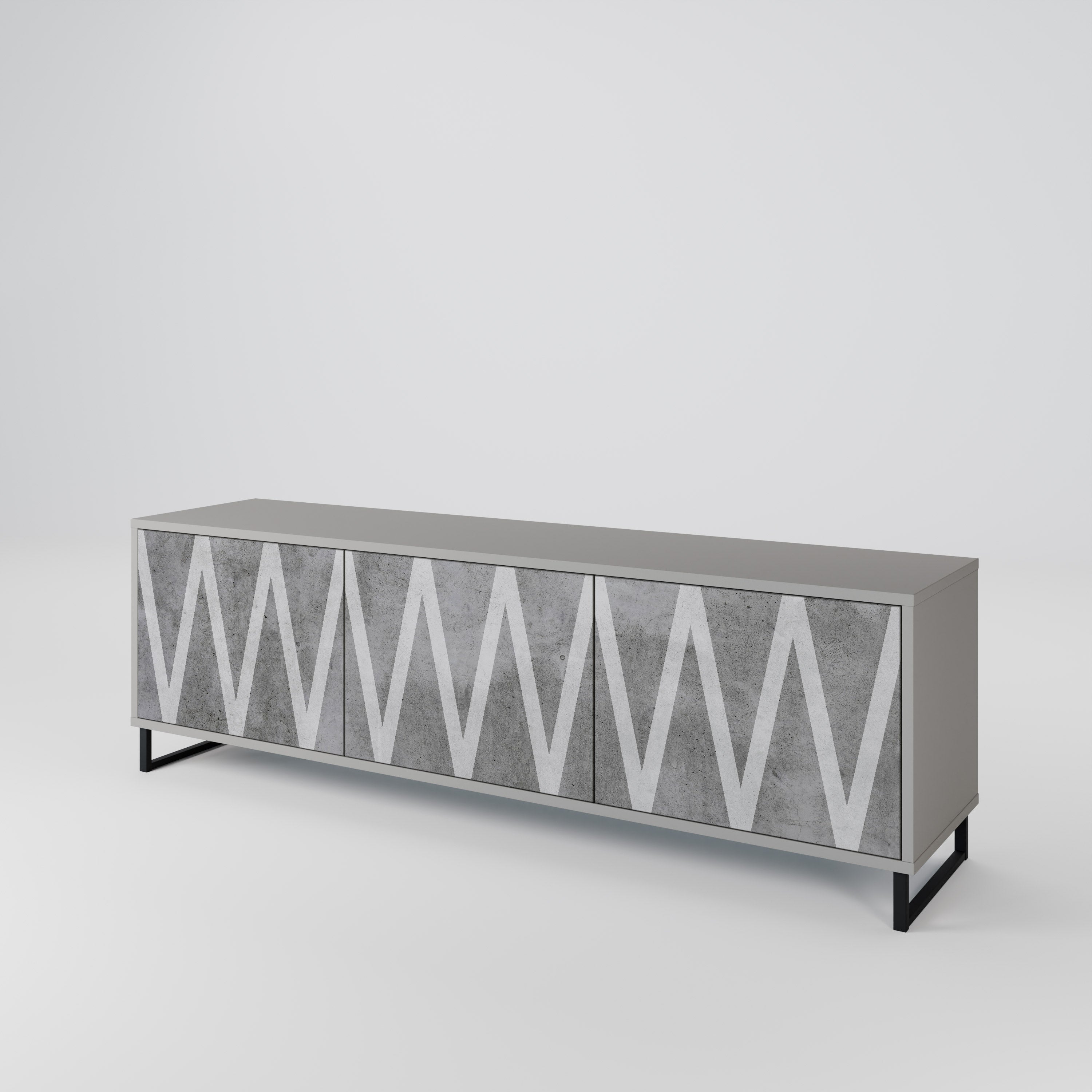 SOLID ZIG ZAG Třídveřový TV stolek