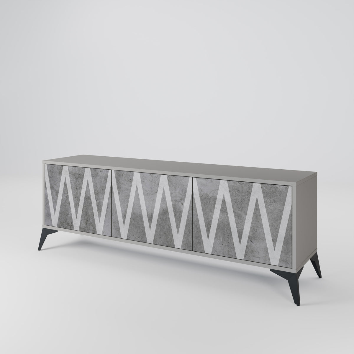 SOLID ZIG ZAG Třídveřový TV stolek