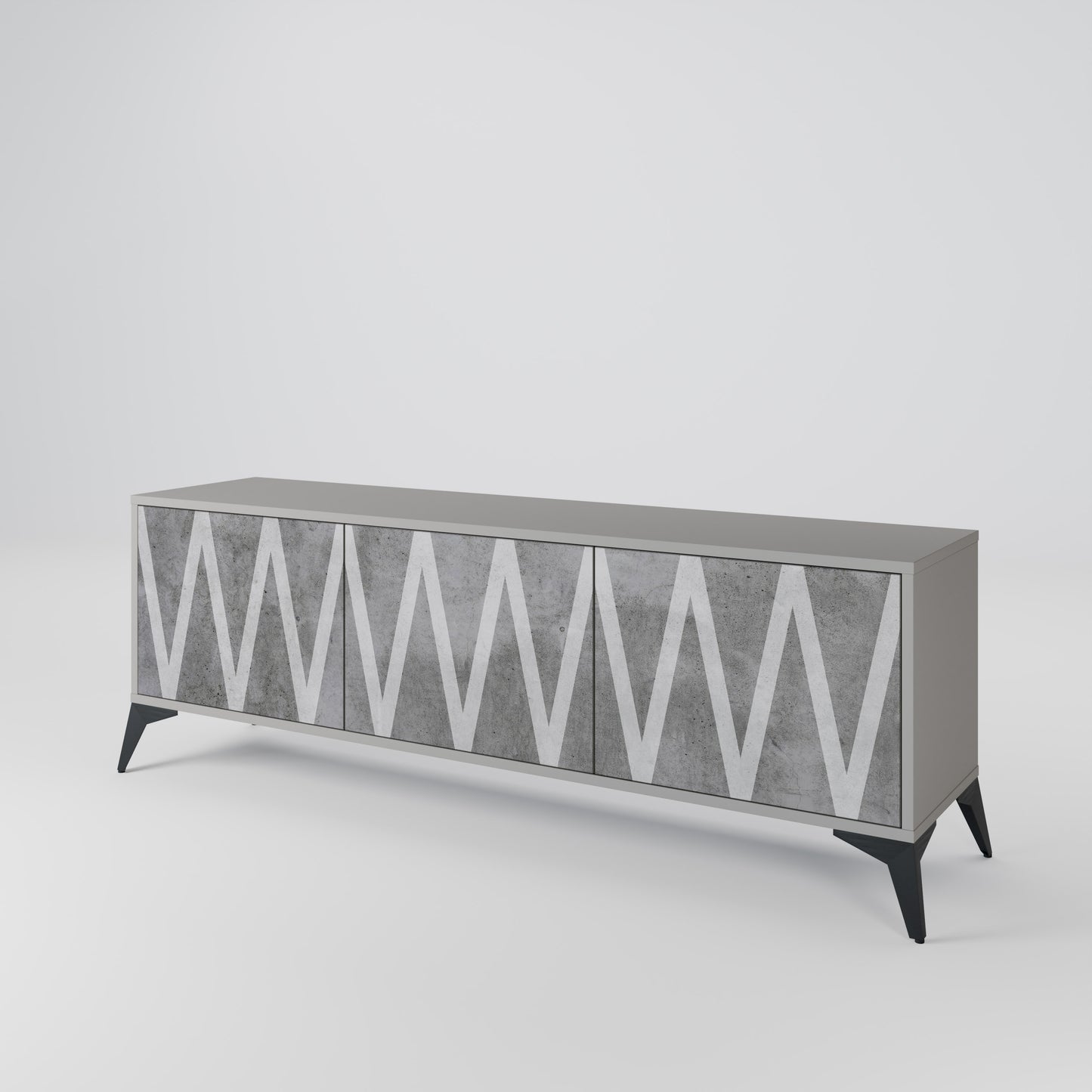 SOLID ZIG ZAG Třídveřový TV stolek
