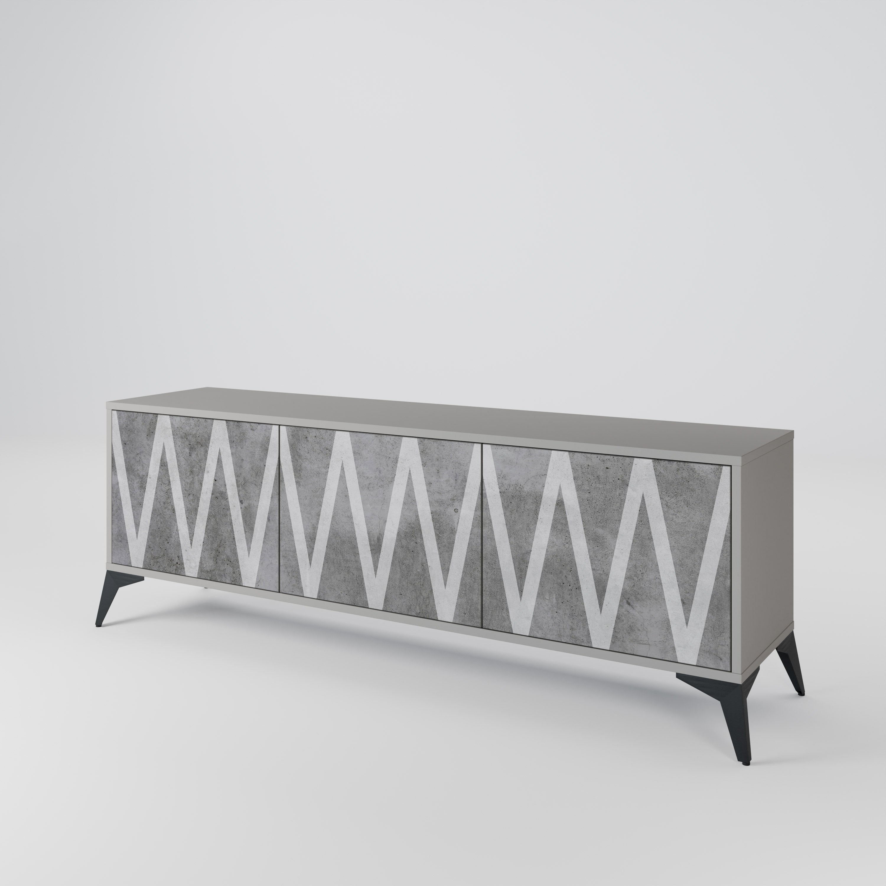 SOLID ZIG ZAG Třídveřový TV stolek