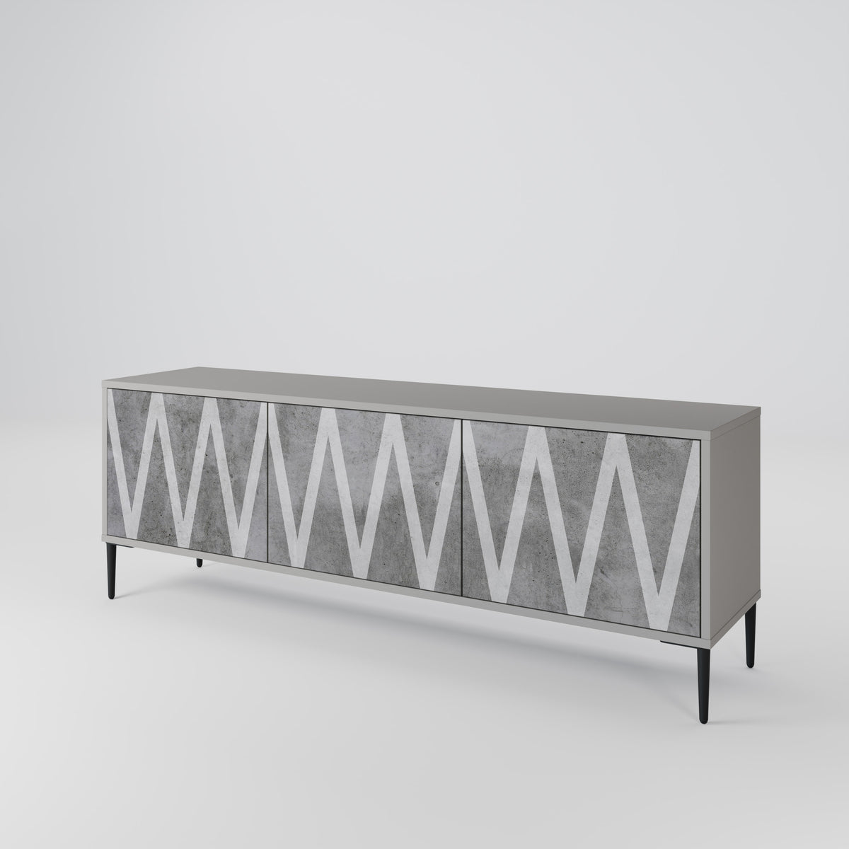 SOLID ZIG ZAG Třídveřový TV stolek