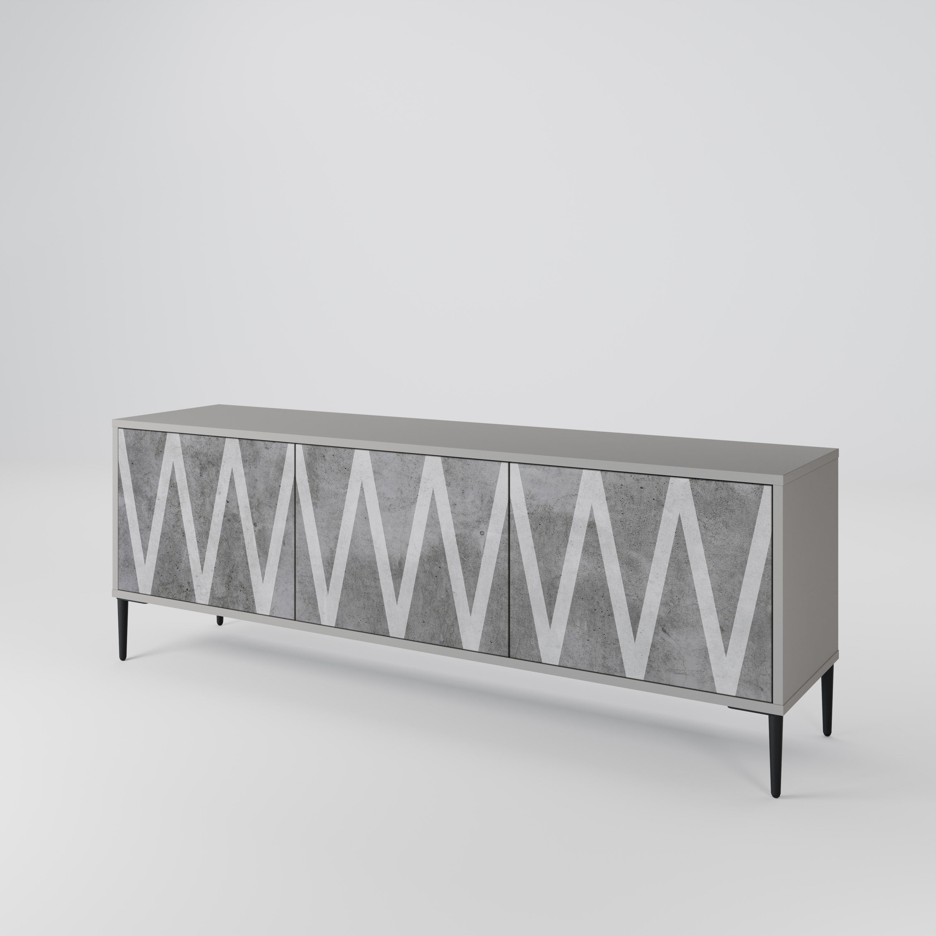 SOLID ZIG ZAG Třídveřový TV stolek