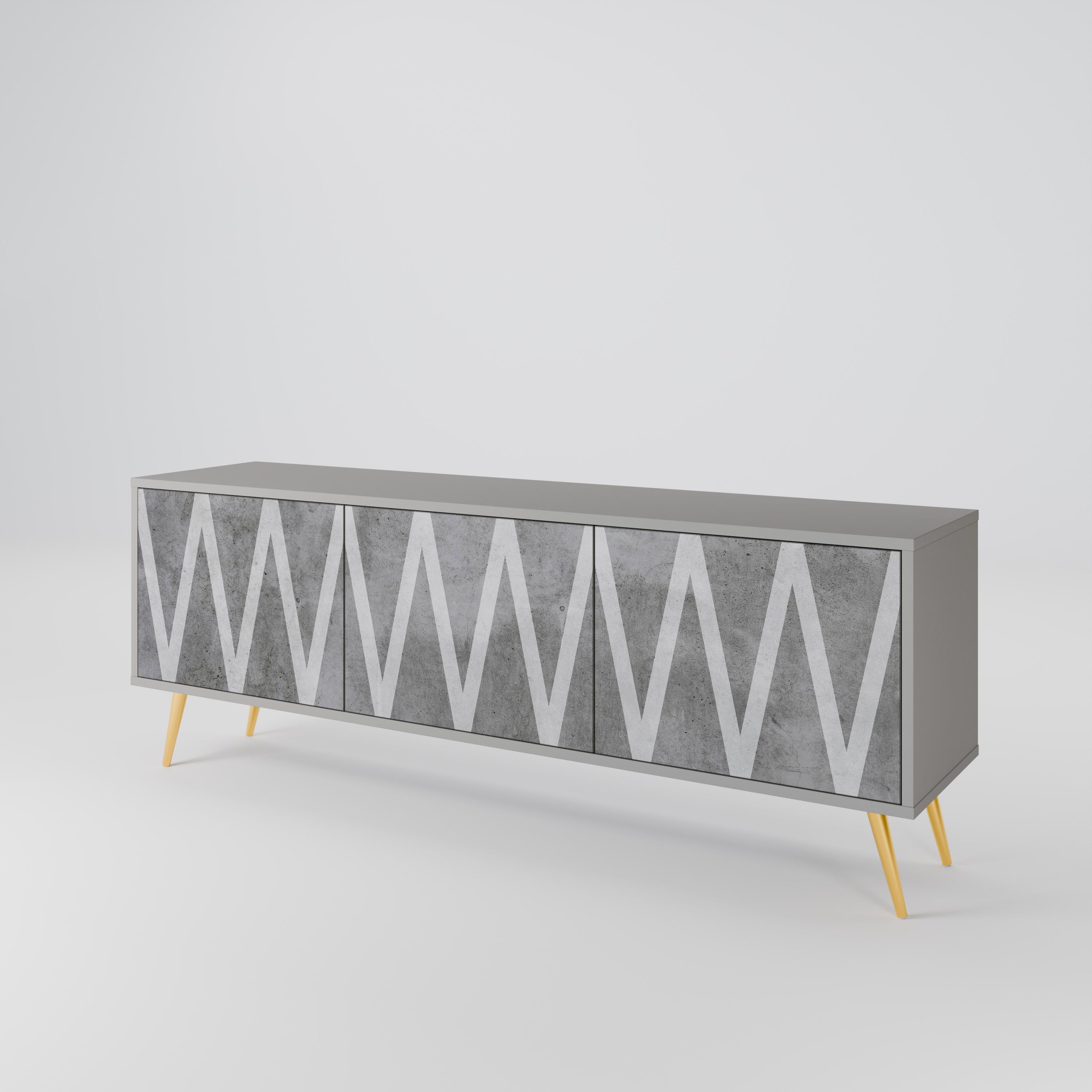 SOLID ZIG ZAG Třídveřový TV stolek