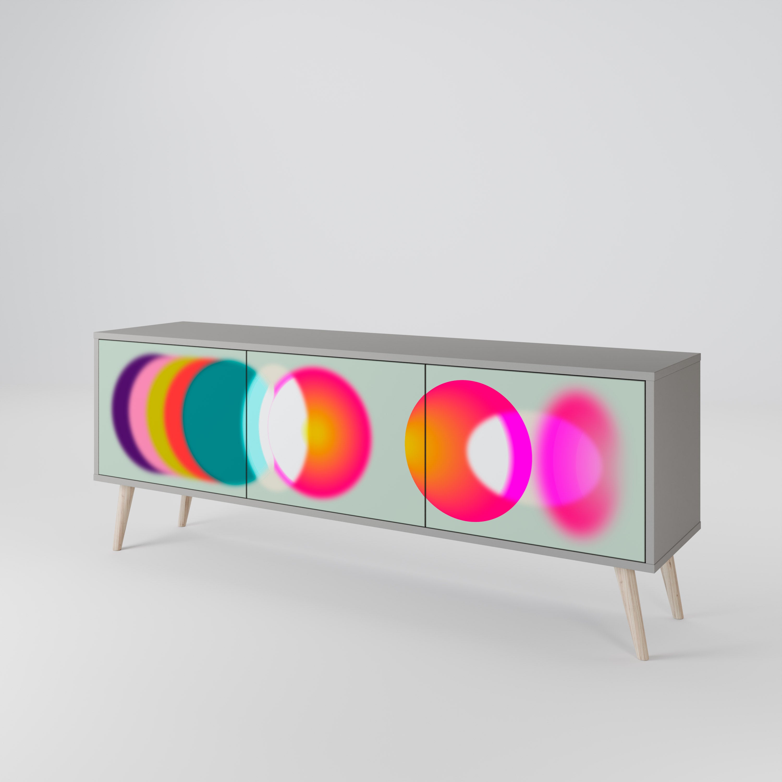 SYMPHONY OF COLORS Třídveřový TV stolek