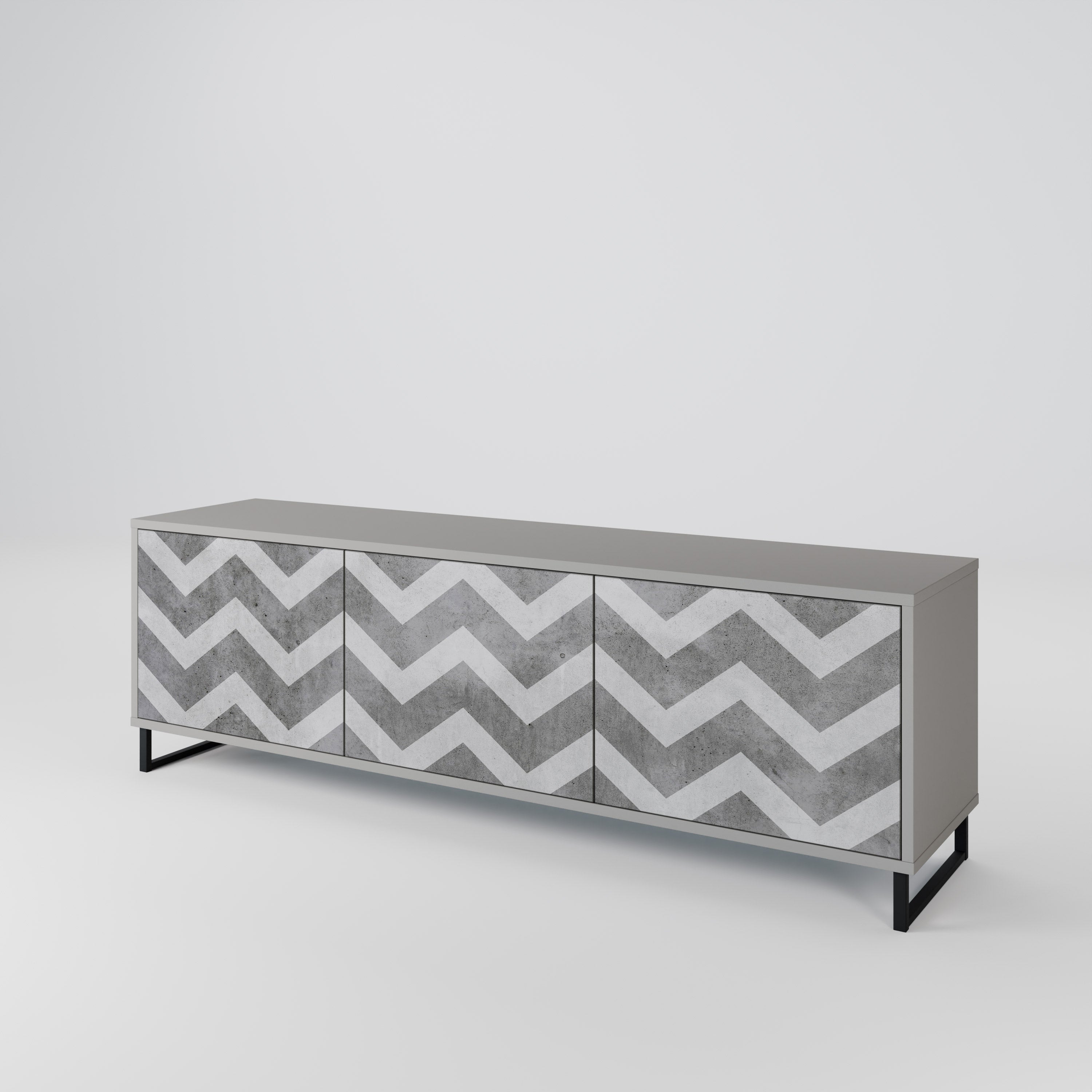 TOUGH ZIG ZAG Třídveřový TV stolek