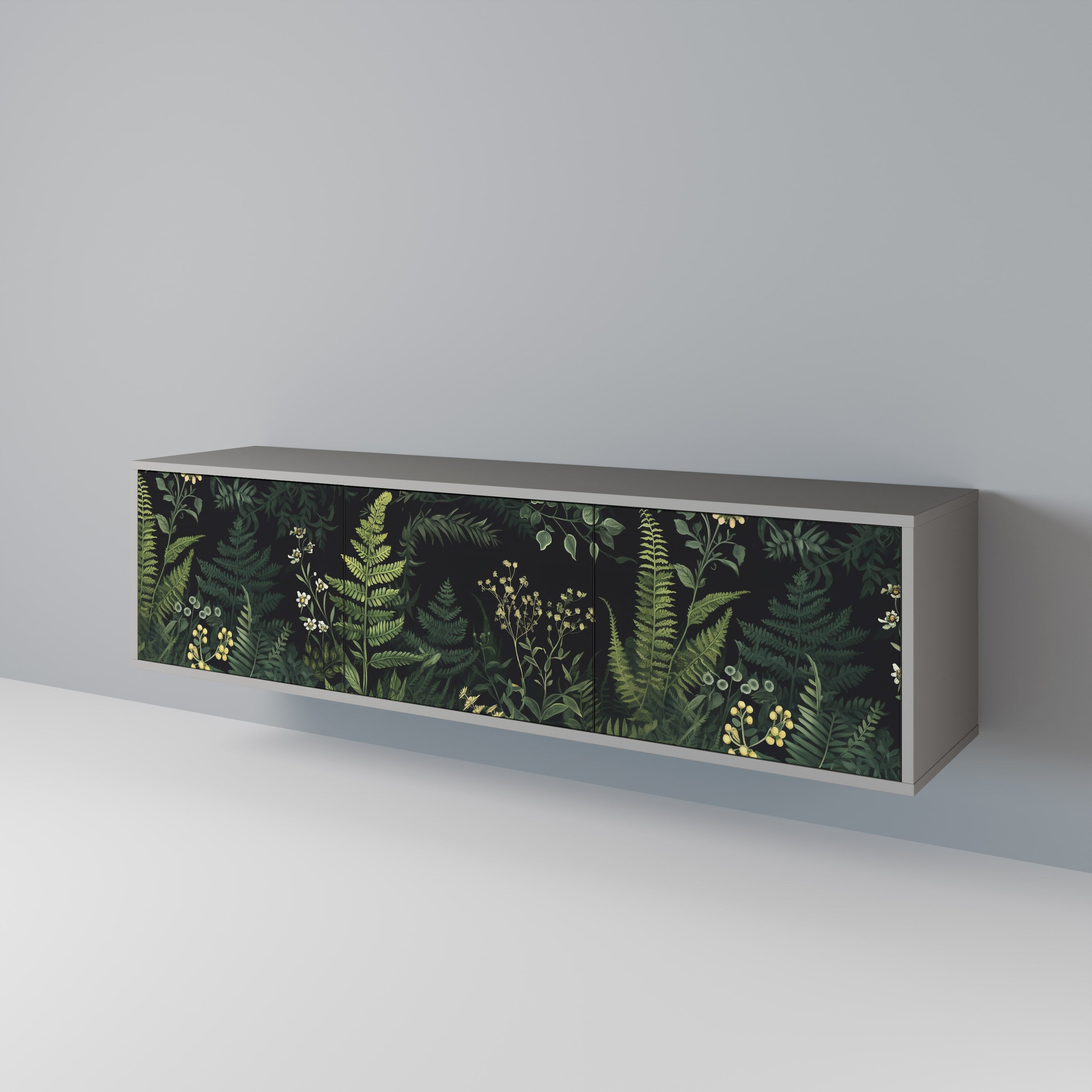 FERN FLOWERS Třídveřový TV stolek