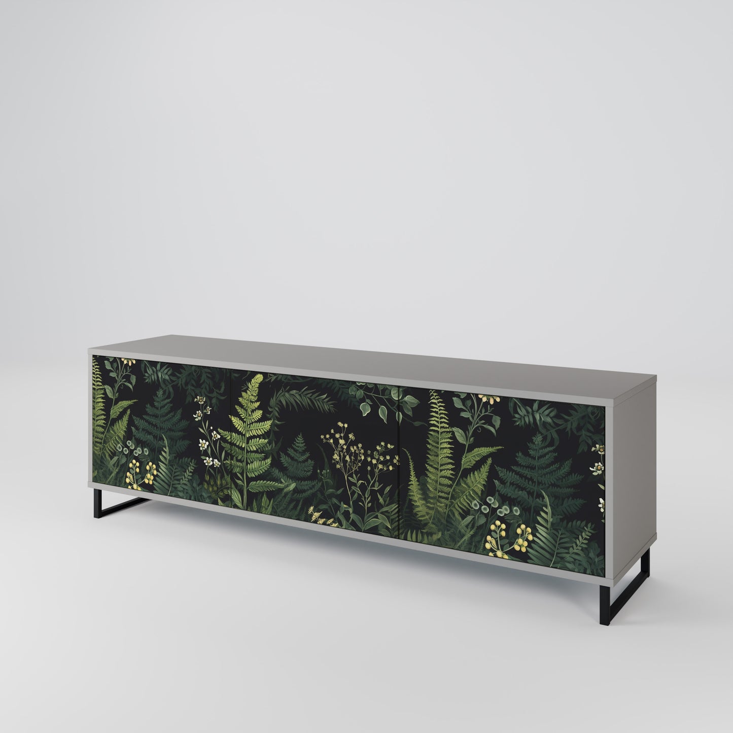 FERN FLOWERS Třídveřový TV stolek