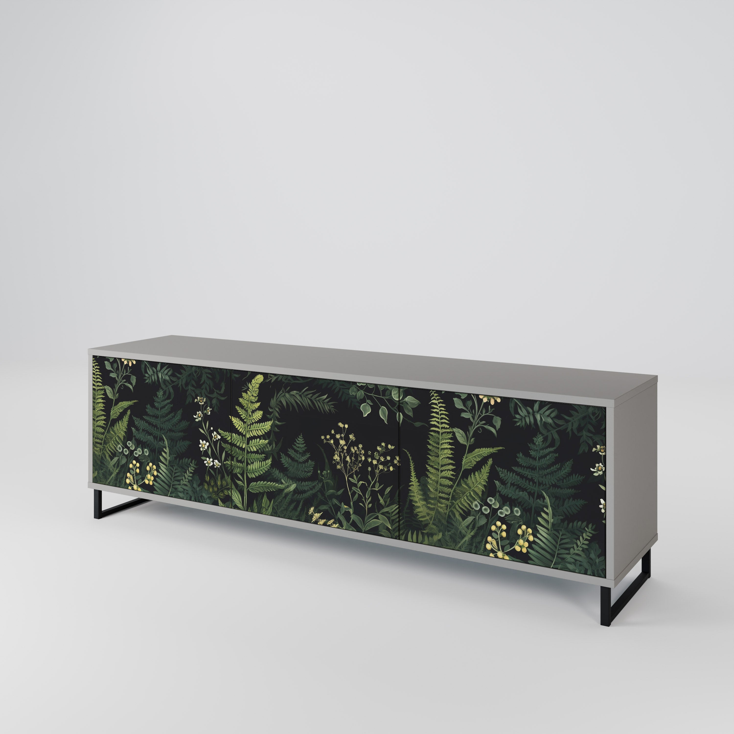 FERN FLOWERS Třídveřový TV stolek