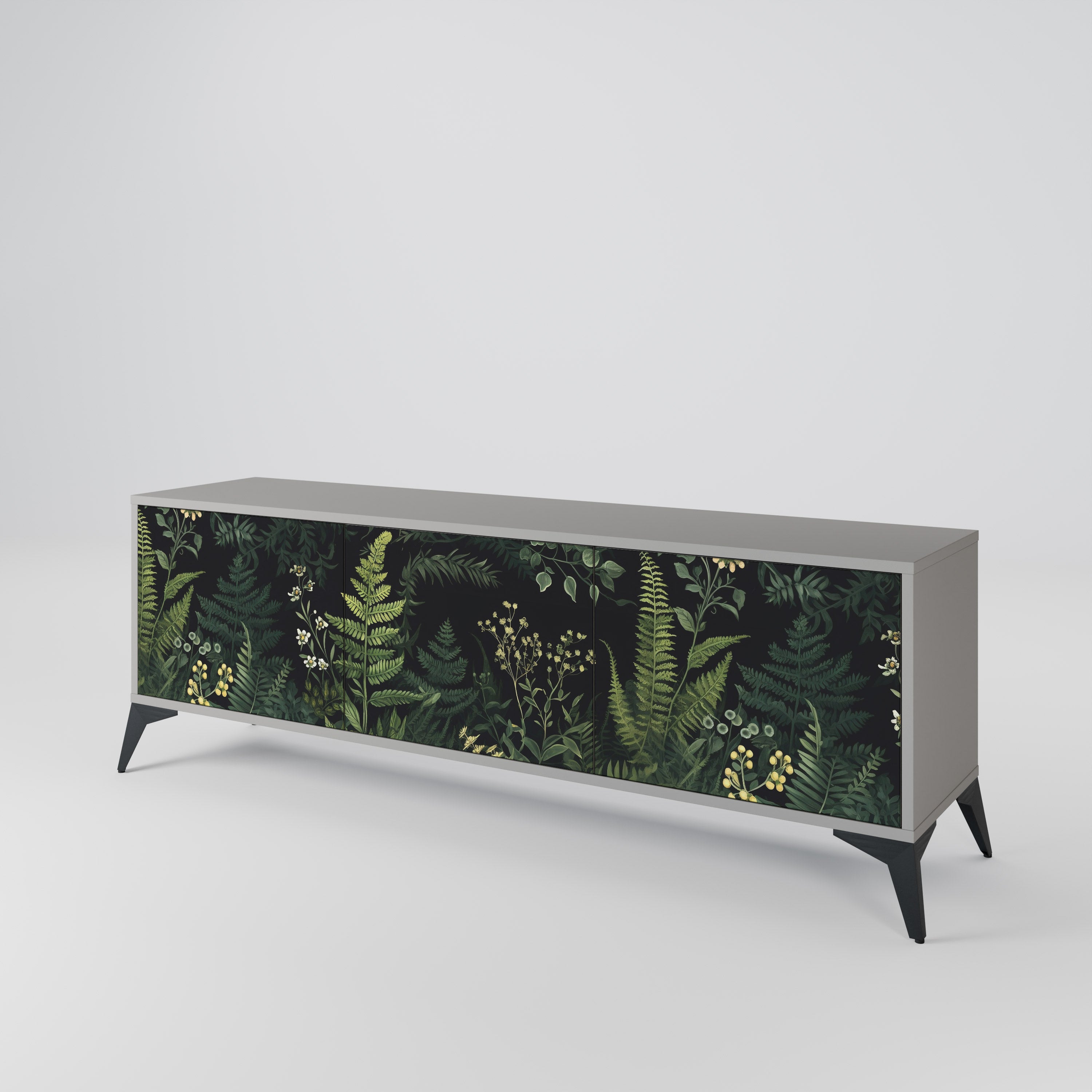 FERN FLOWERS Třídveřový TV stolek