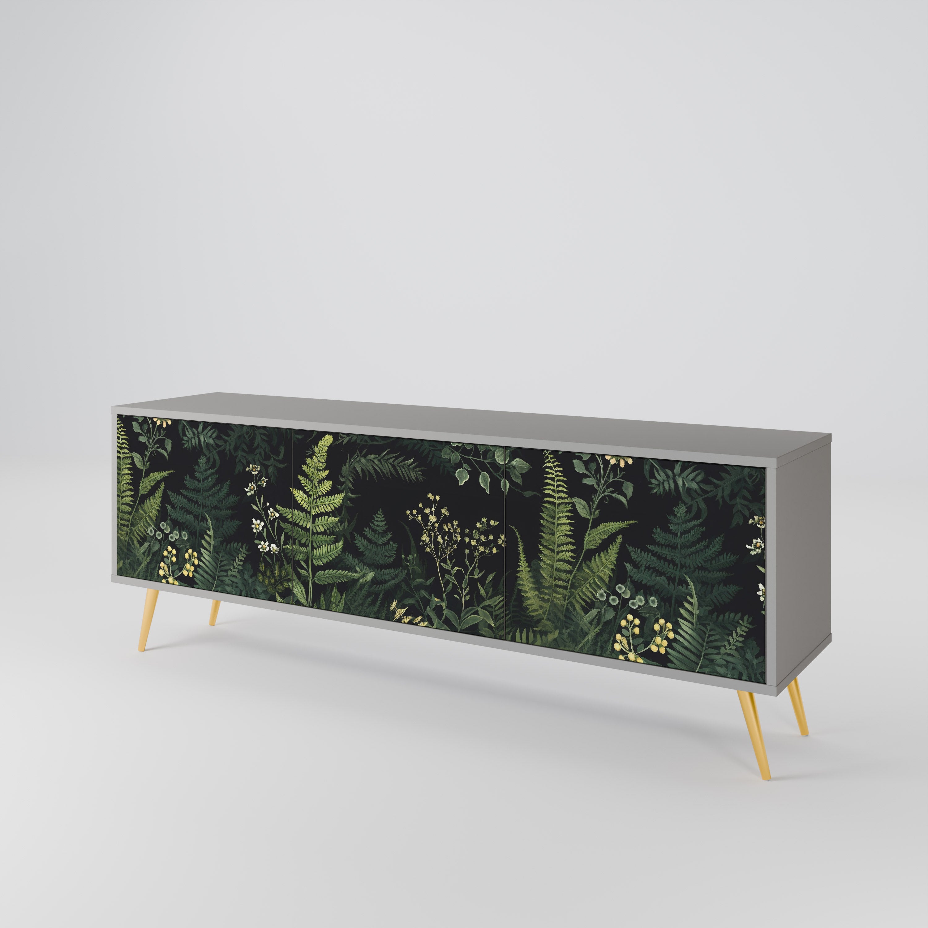 FERN FLOWERS Třídveřový TV stolek