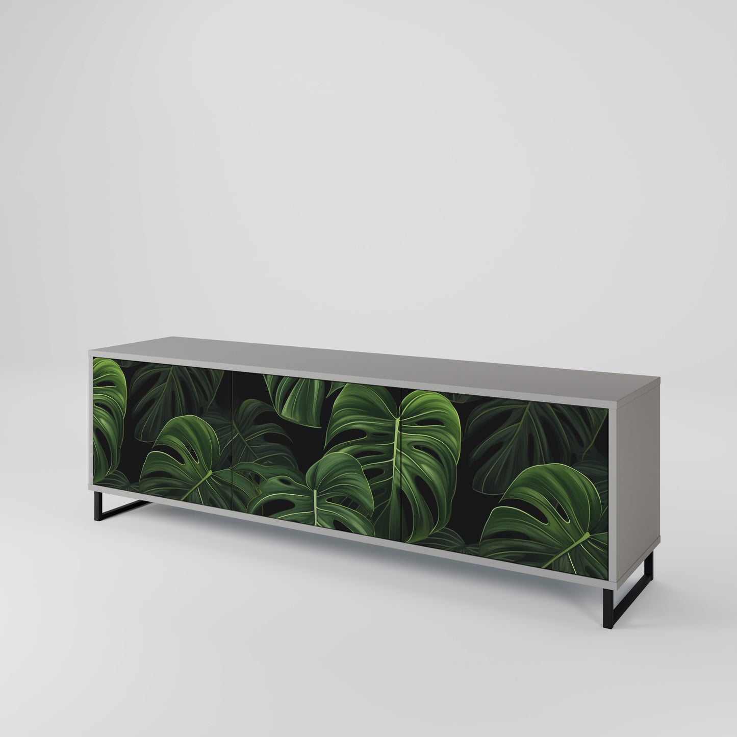 INFINITE MONSTERA Třídveřový TV stolek