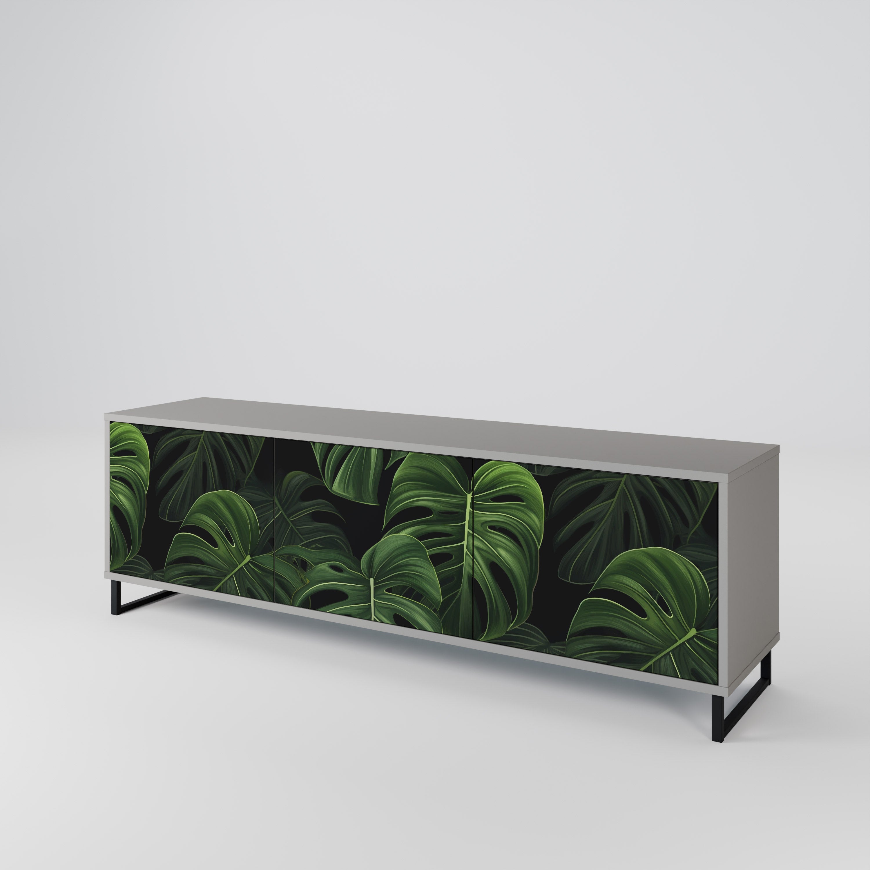 INFINITE MONSTERA Třídveřový TV stolek