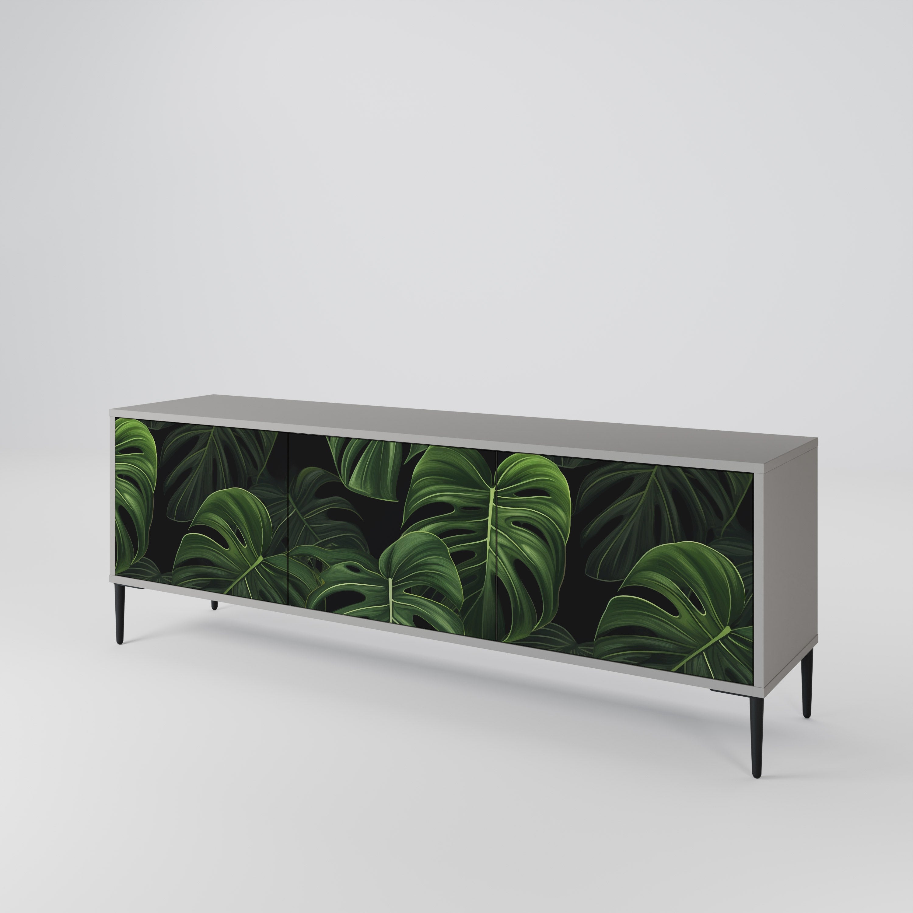 INFINITE MONSTERA Třídveřový TV stolek