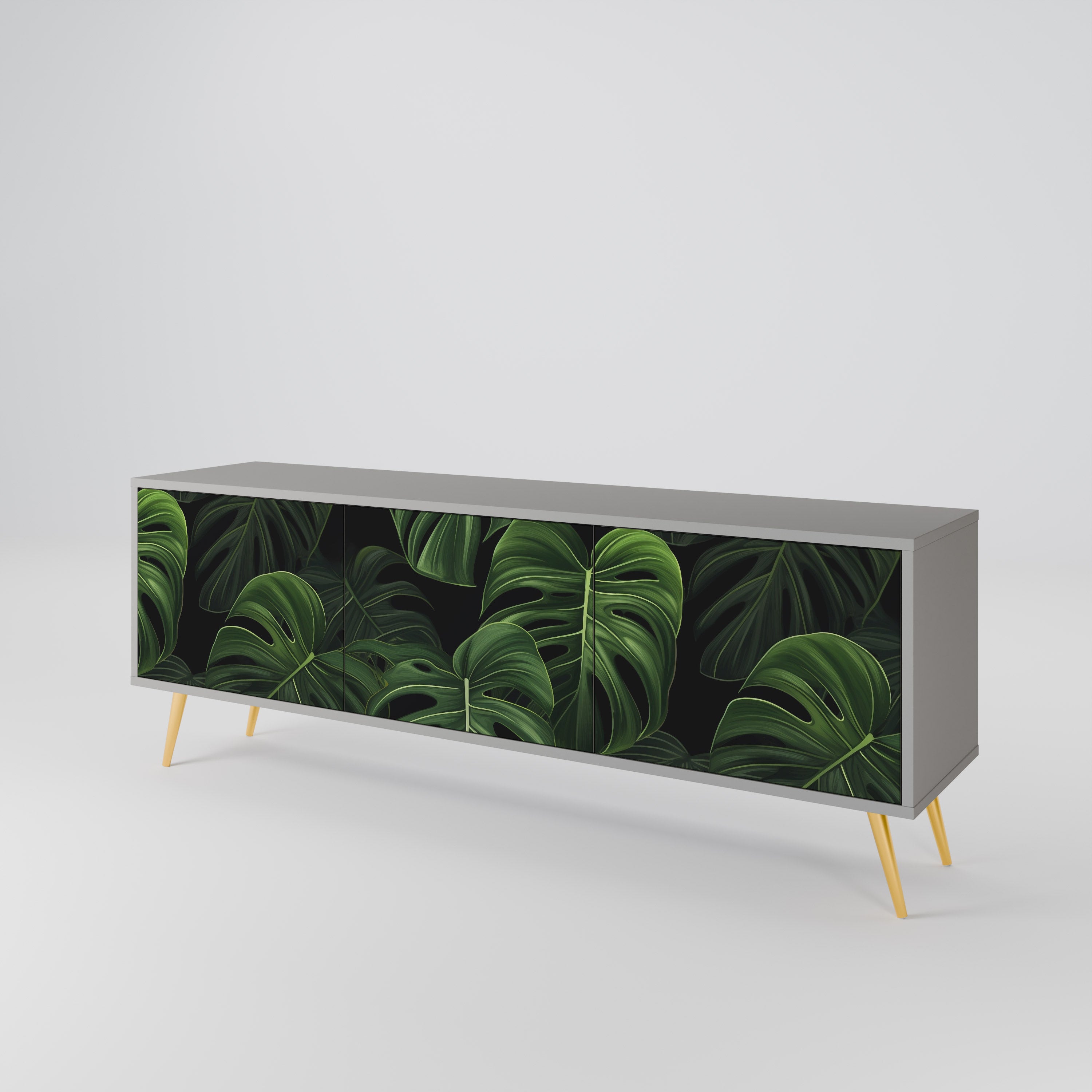 INFINITE MONSTERA Třídveřový TV stolek