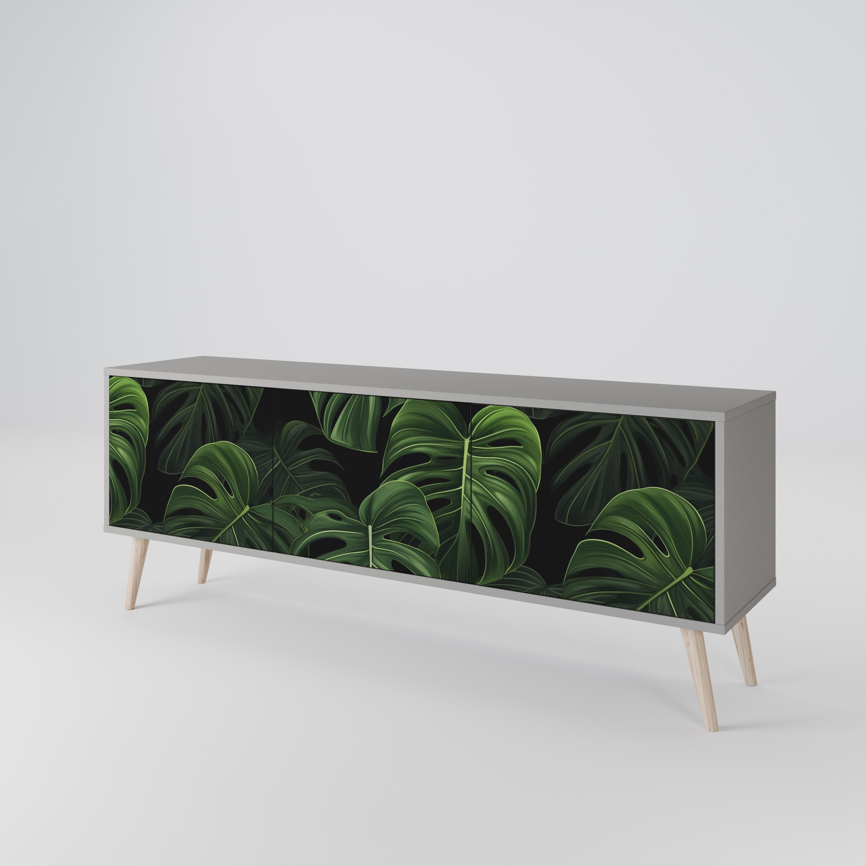 INFINITE MONSTERA Třídveřový TV stolek