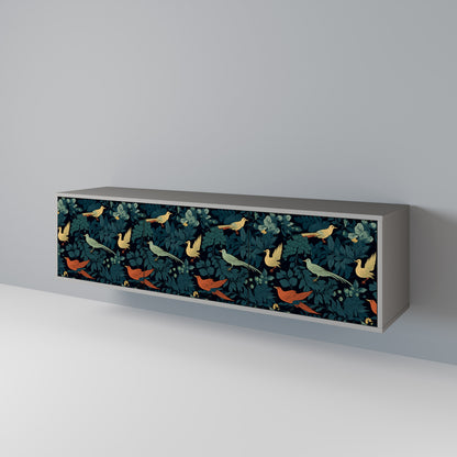 FOWL ORNAMENT Třídveřový TV stolek