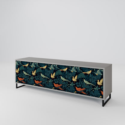 FOWL ORNAMENT Třídveřový TV stolek