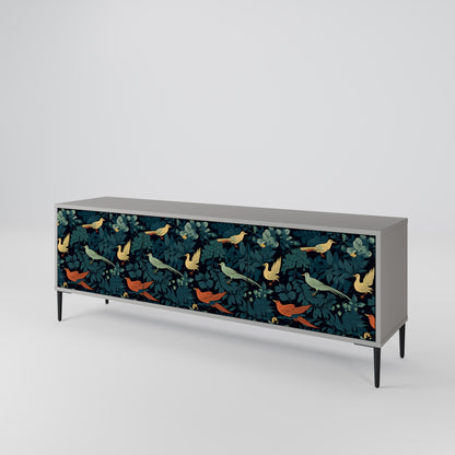 FOWL ORNAMENT Třídveřový TV stolek