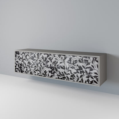 CHARCOAL SPROUT Třídveřový TV stolek