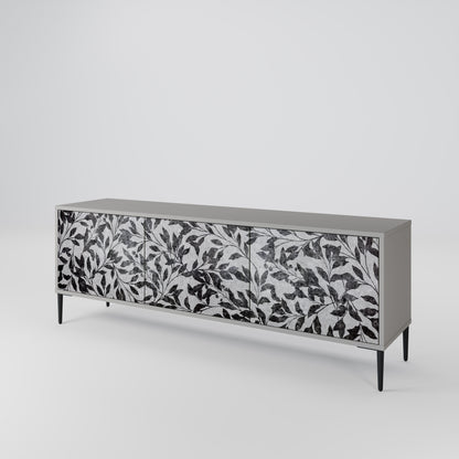 CHARCOAL SPROUT Třídveřový TV stolek
