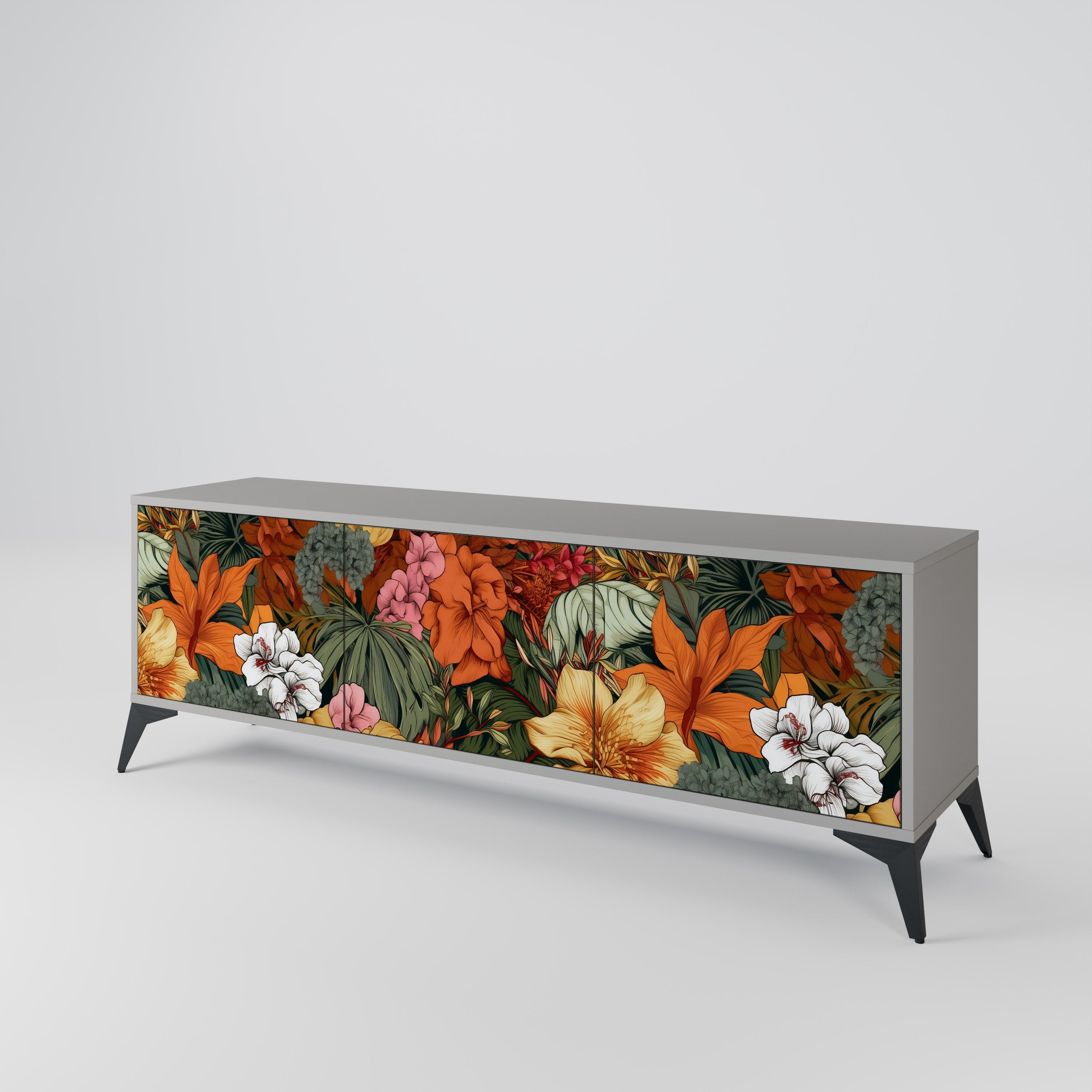 RADIANT FLORA Třídveřový TV stolek