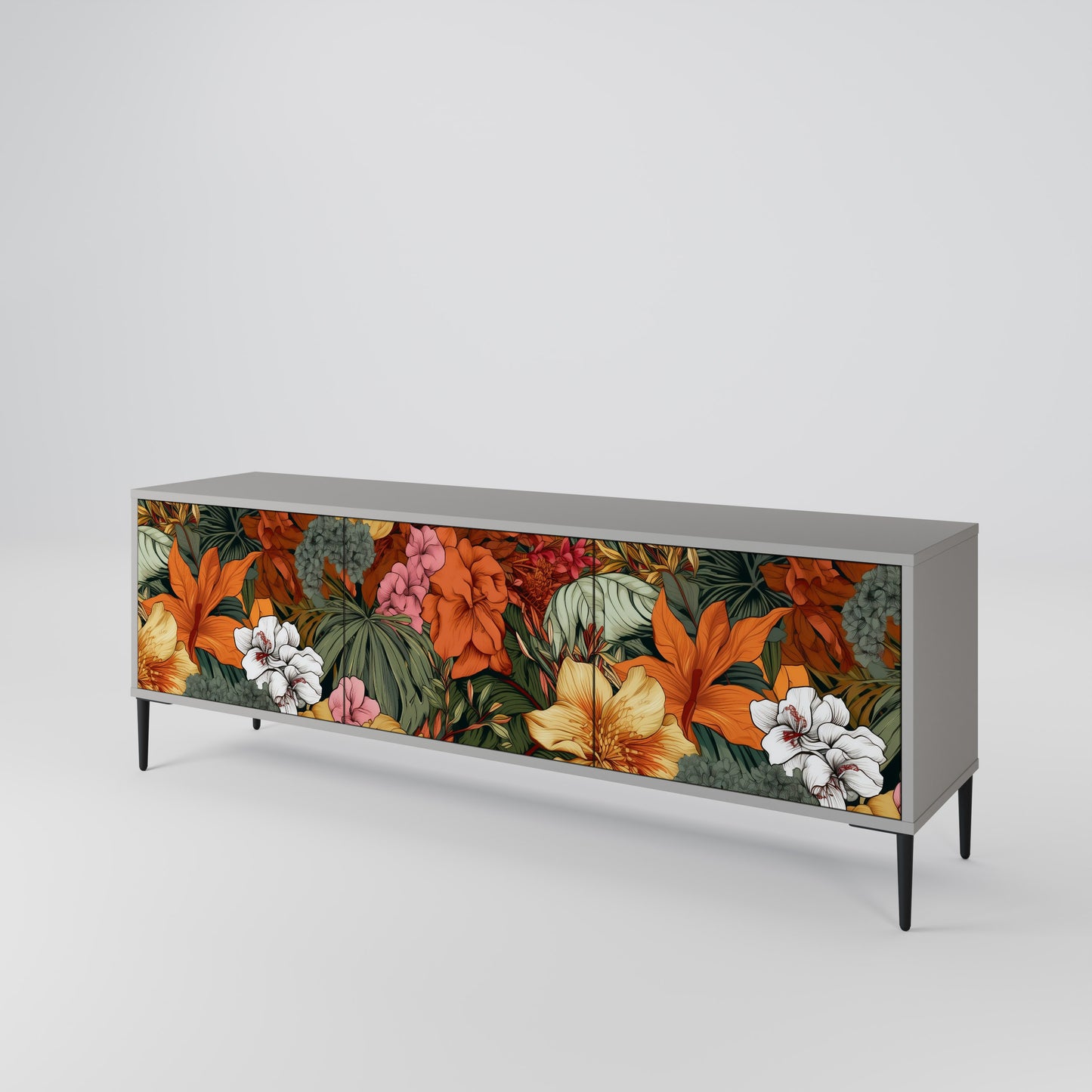RADIANT FLORA Třídveřový TV stolek