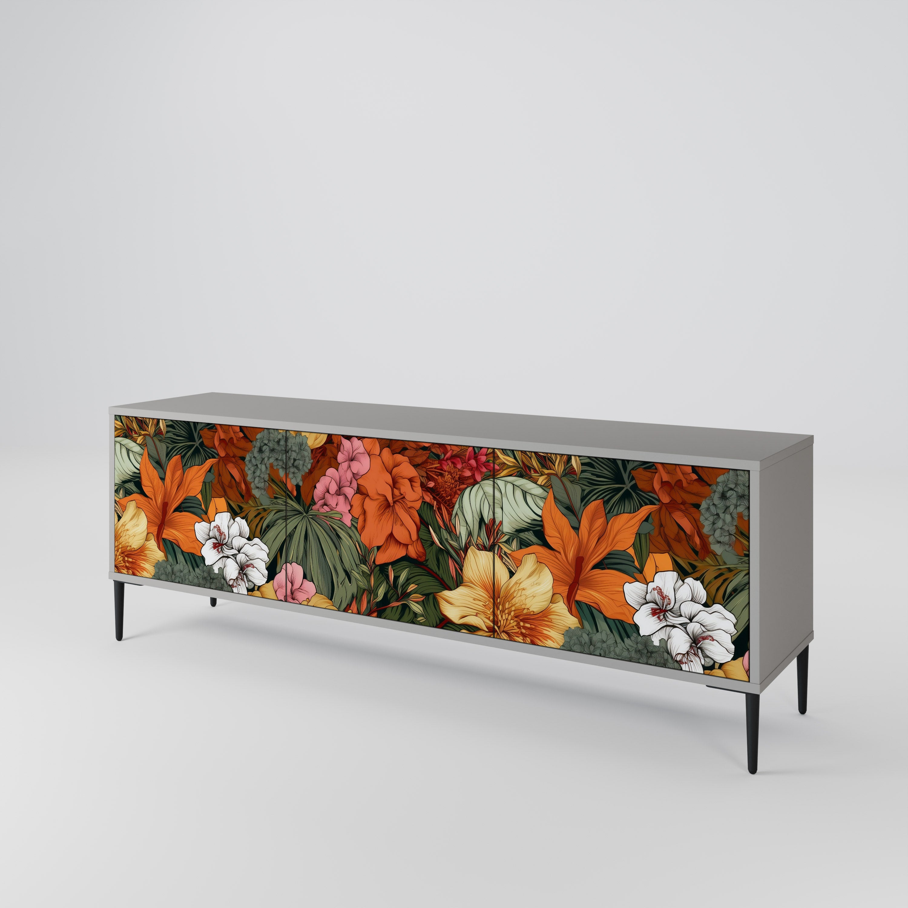 RADIANT FLORA Třídveřový TV stolek