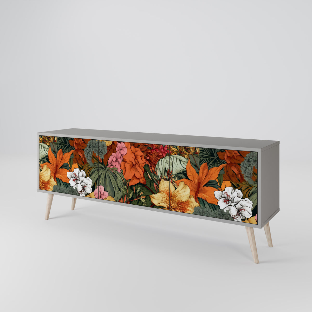 RADIANT FLORA Třídveřový TV stolek