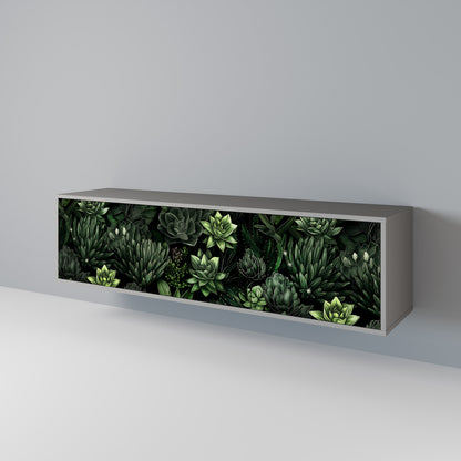 SUCCULENT JUNGLE Třídveřový TV stolek