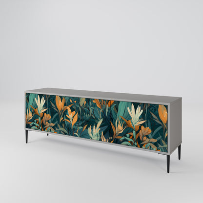 FLORAL SERENITY Třídveřový TV stolek