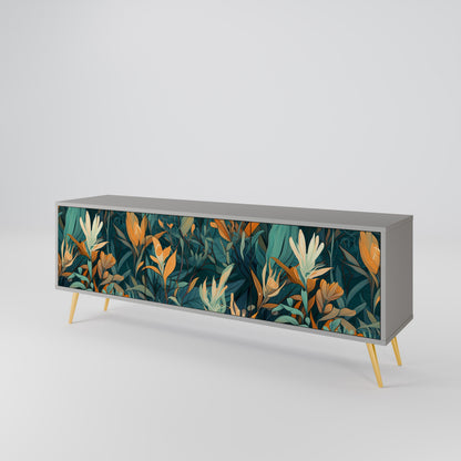 FLORAL SERENITY Třídveřový TV stolek