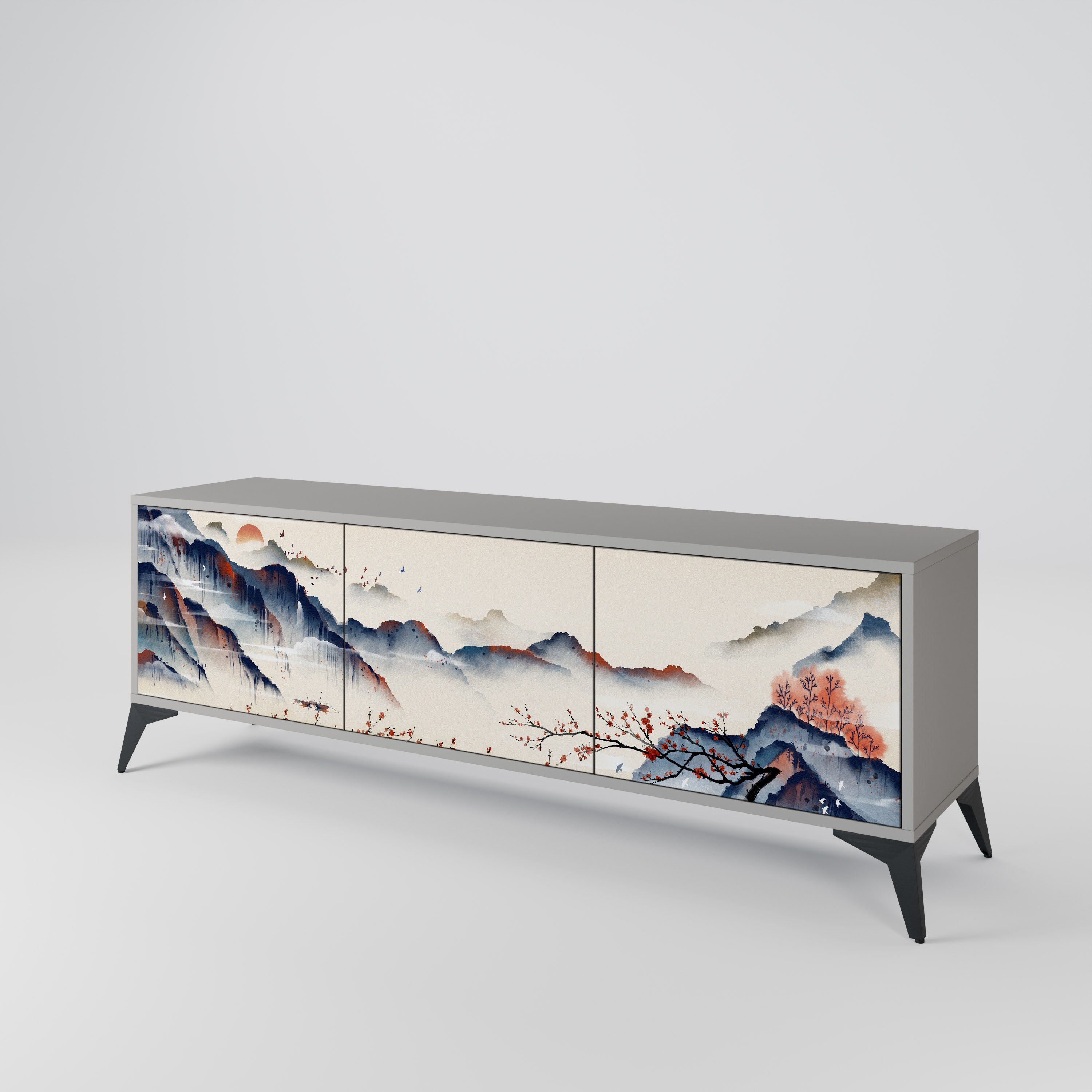 JAPANESE LANDSCAPE Třídveřový TV stolek