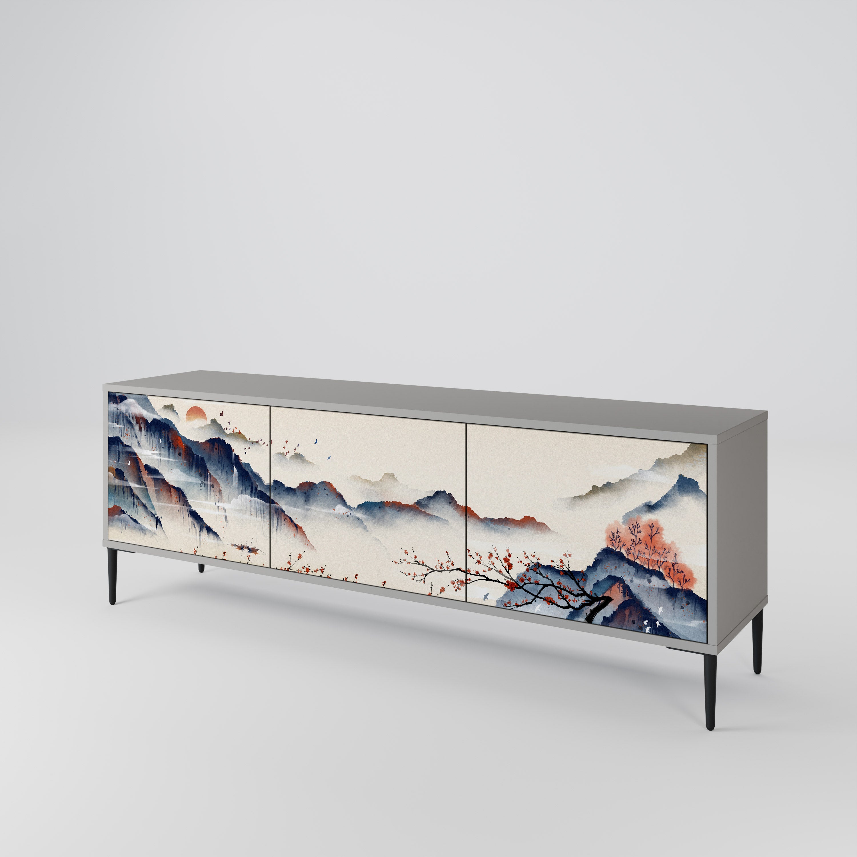JAPANESE LANDSCAPE Třídveřový TV stolek