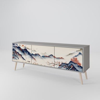 JAPANESE LANDSCAPE Třídveřový TV stolek