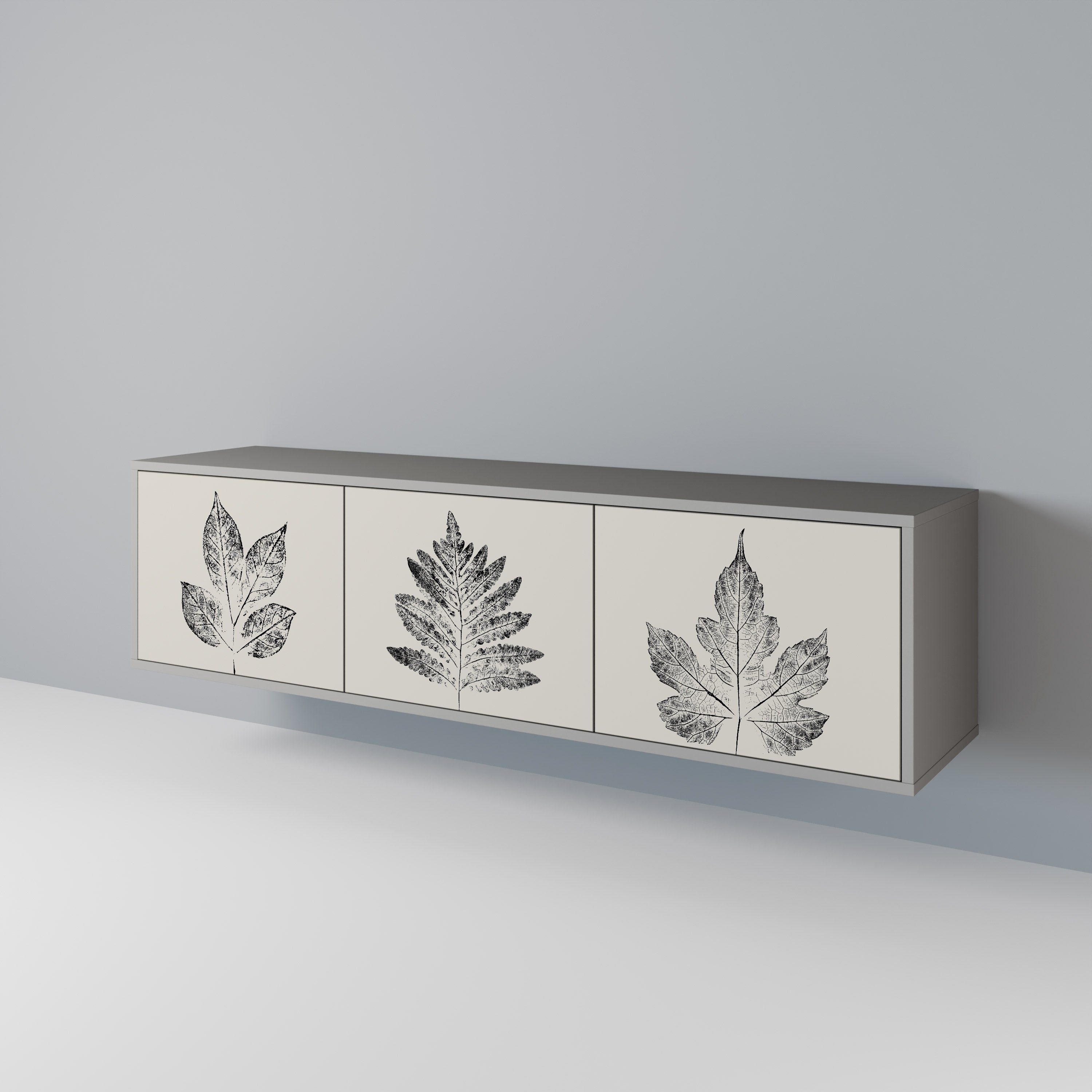 LEAFY STAMPS Třídveřový TV stolek