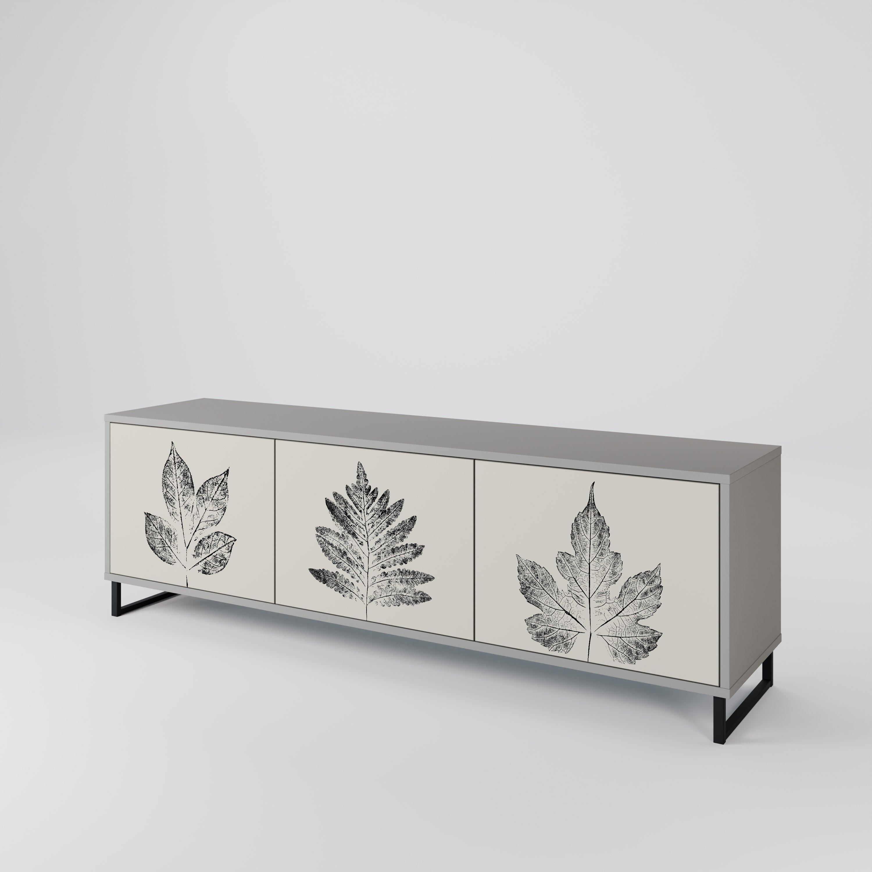 LEAFY STAMPS Třídveřový TV stolek