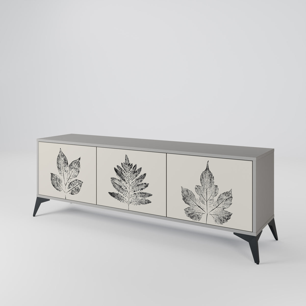 LEAFY STAMPS Třídveřový TV stolek
