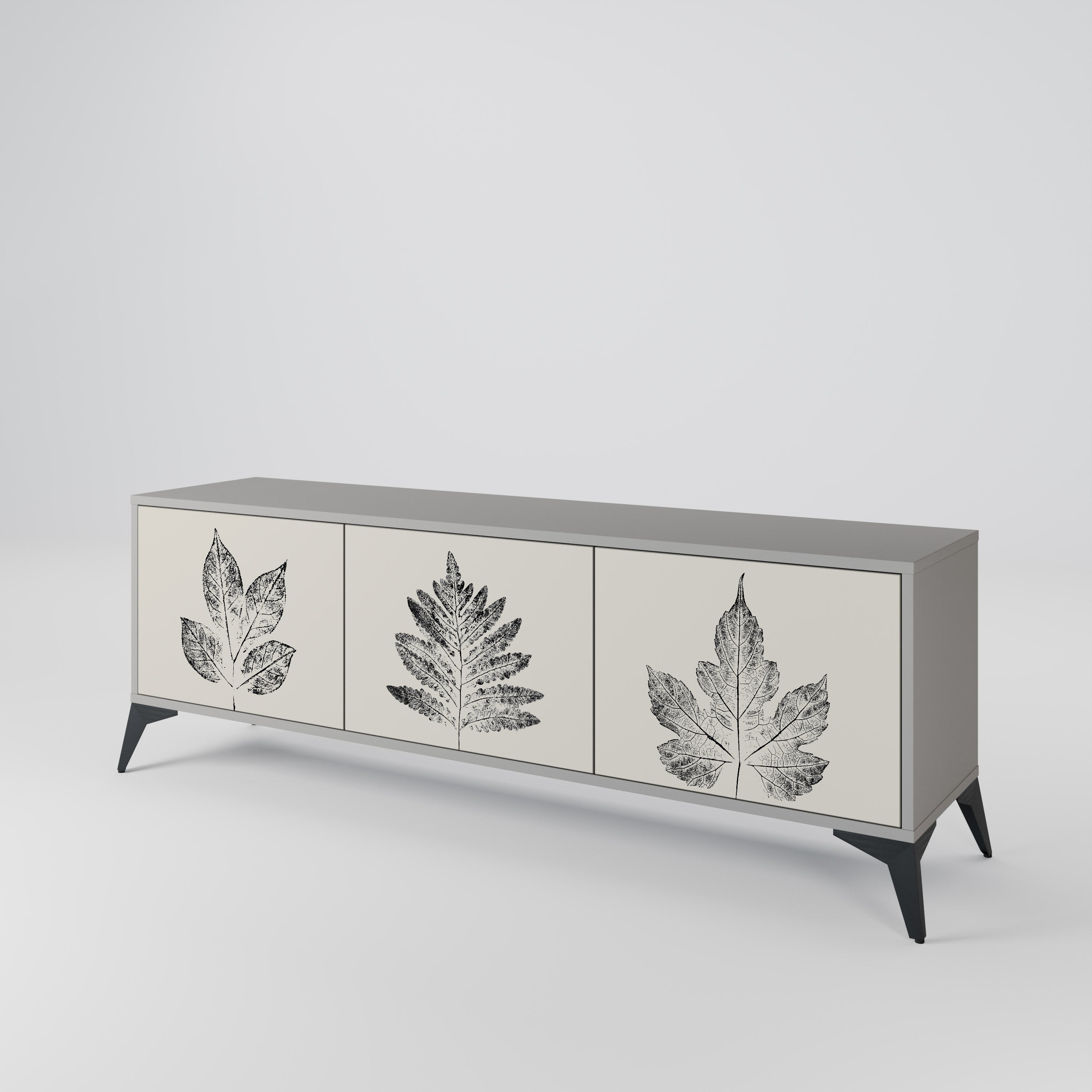 LEAFY STAMPS Třídveřový TV stolek