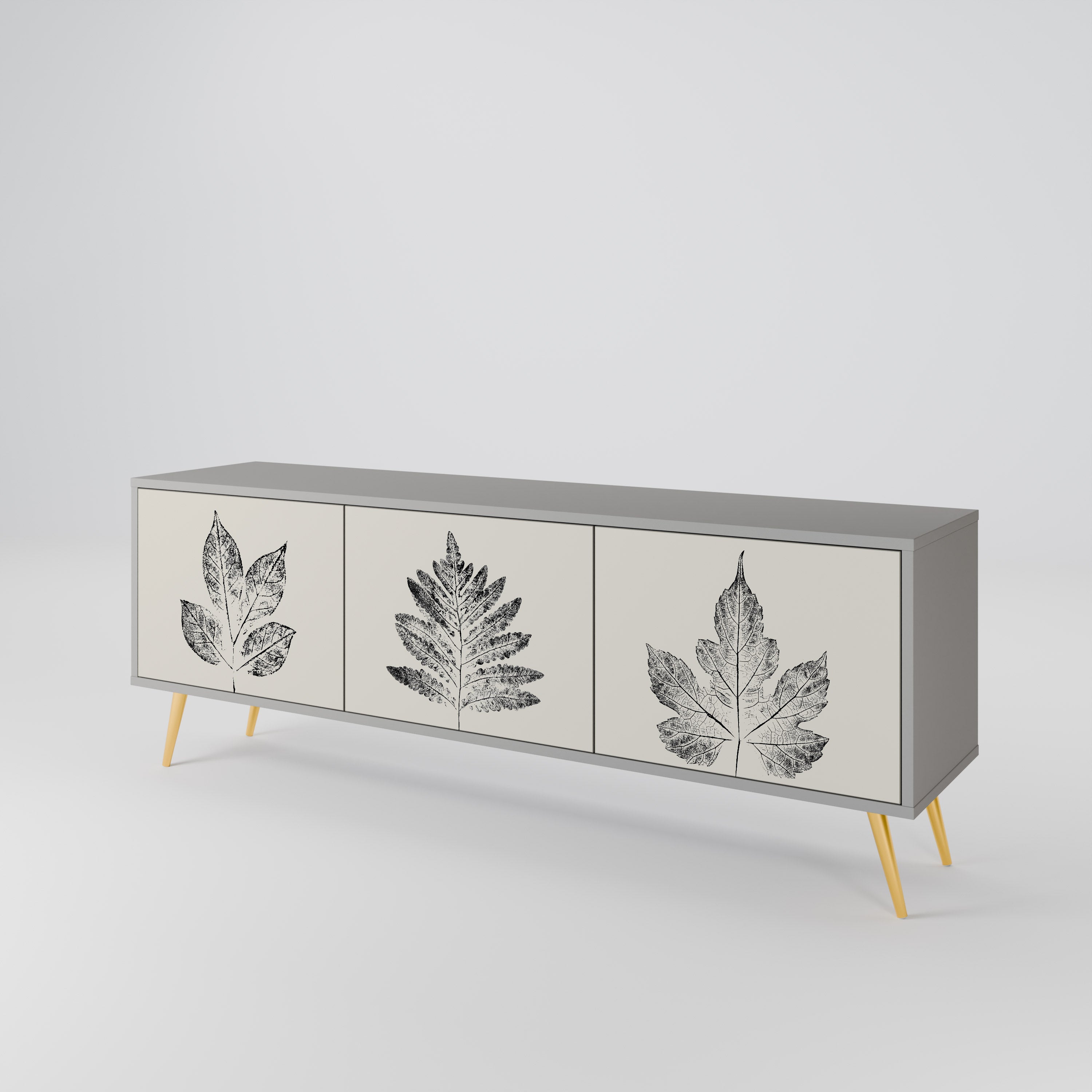 LEAFY STAMPS Třídveřový TV stolek