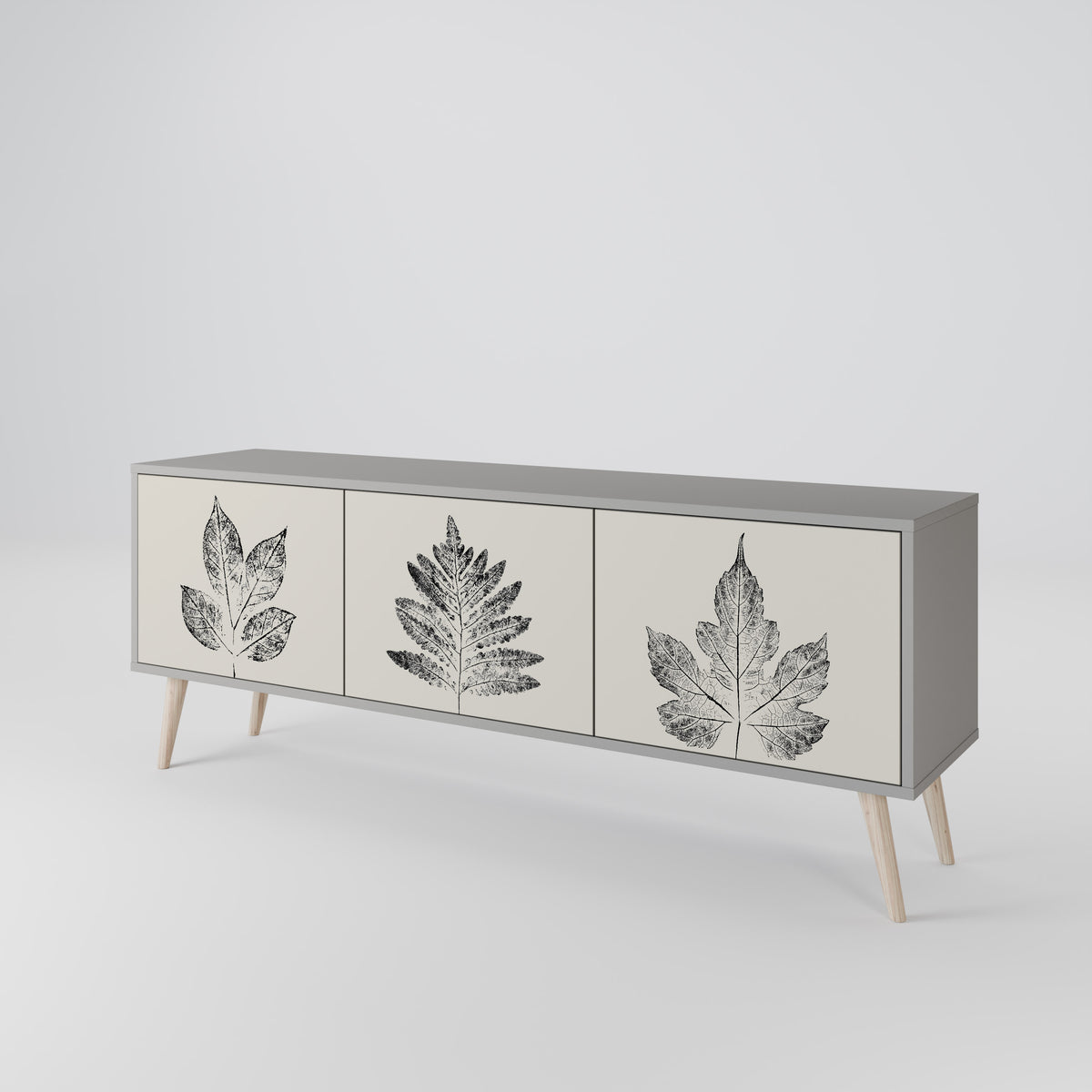 LEAFY STAMPS Třídveřový TV stolek