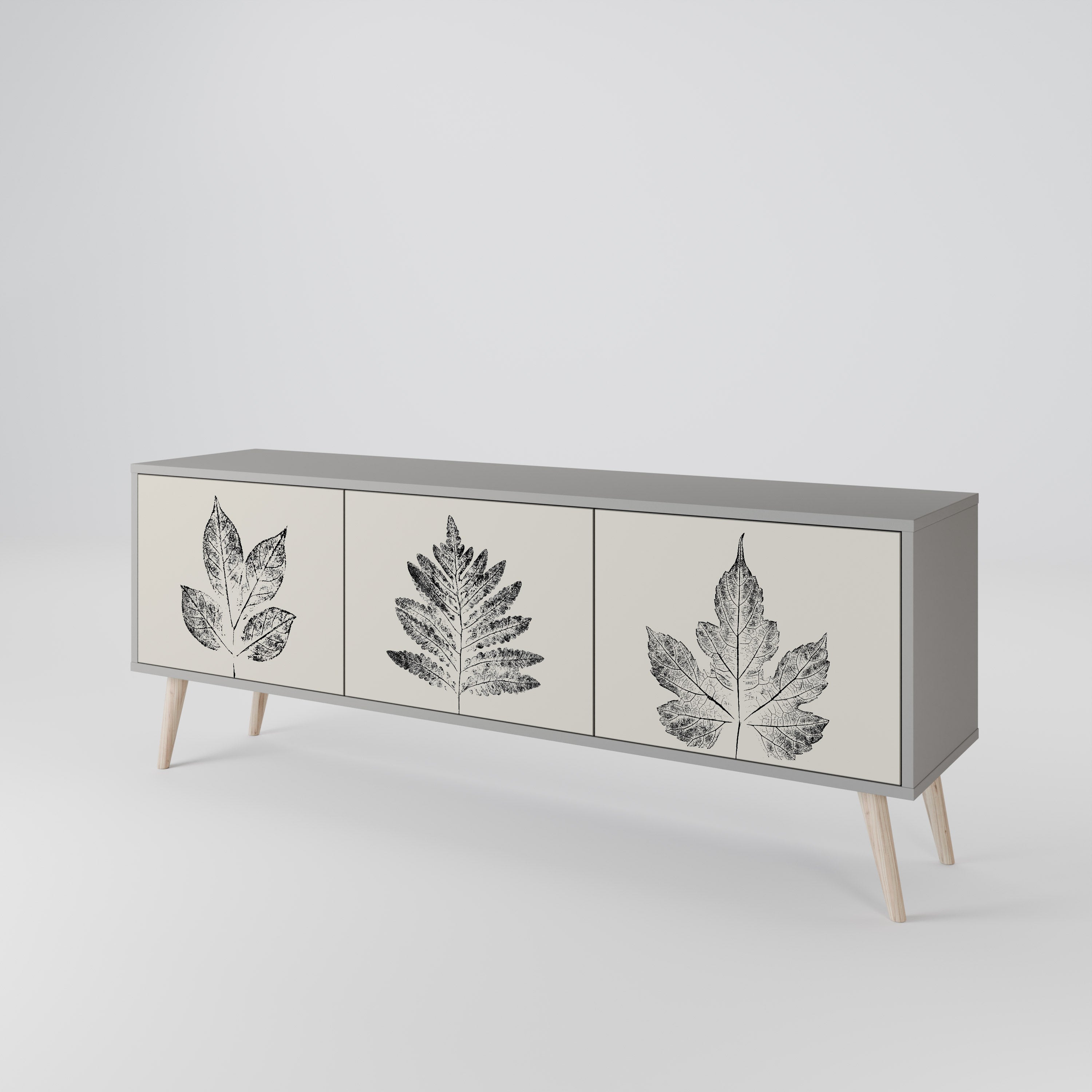 LEAFY STAMPS Třídveřový TV stolek