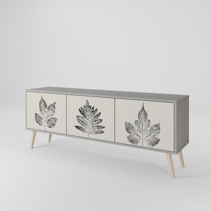 LEAFY STAMPS Třídveřový TV stolek