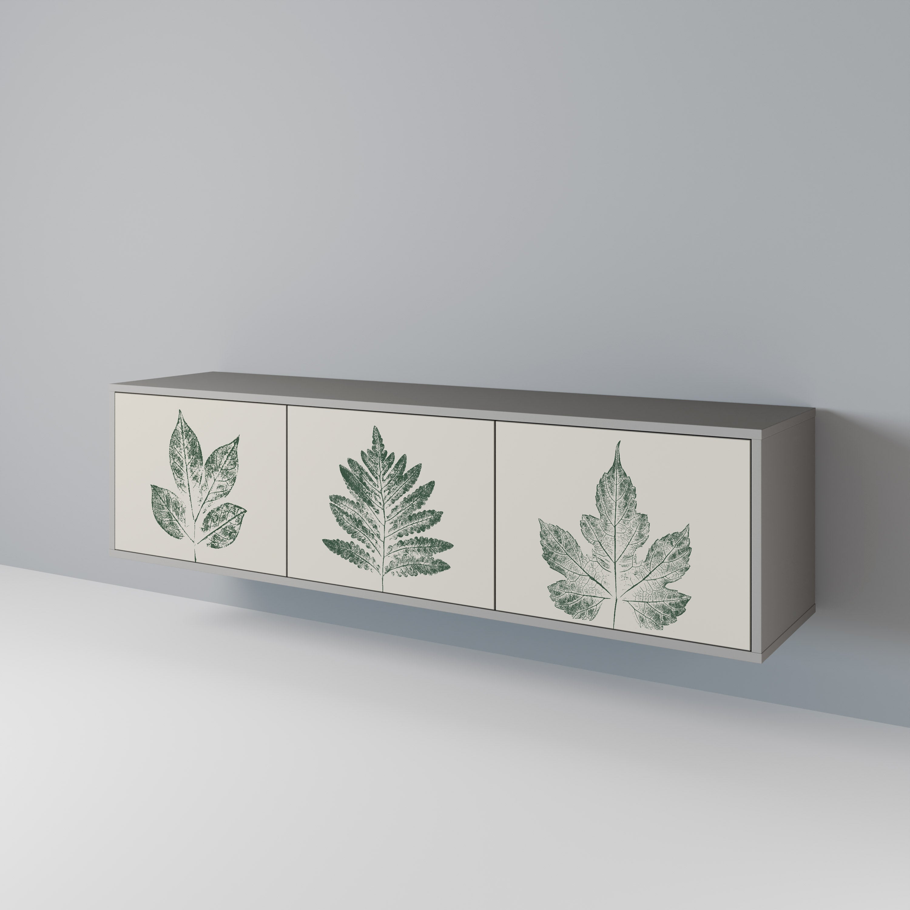 GREEN LEAFY STAMPS Třídveřový TV stolek