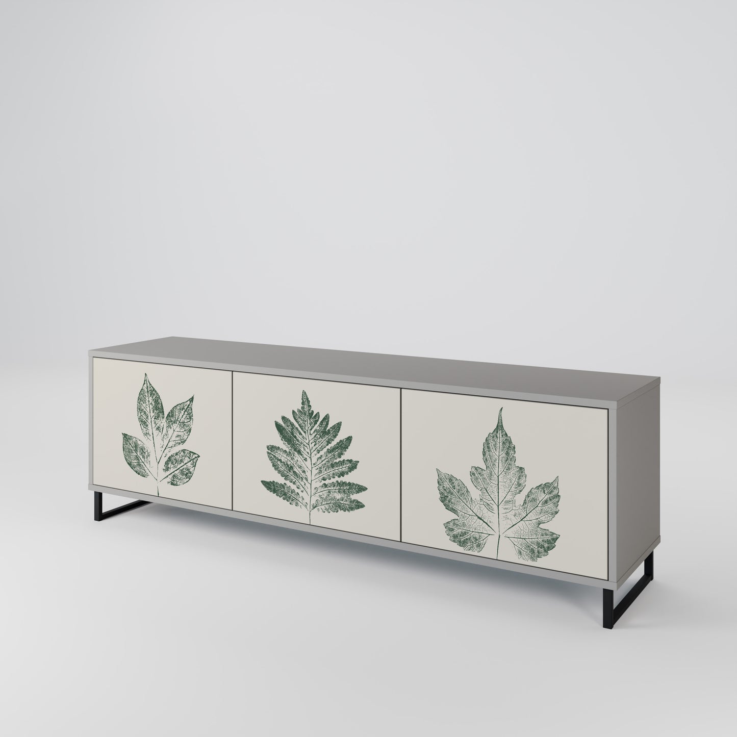 GREEN LEAFY STAMPS Třídveřový TV stolek